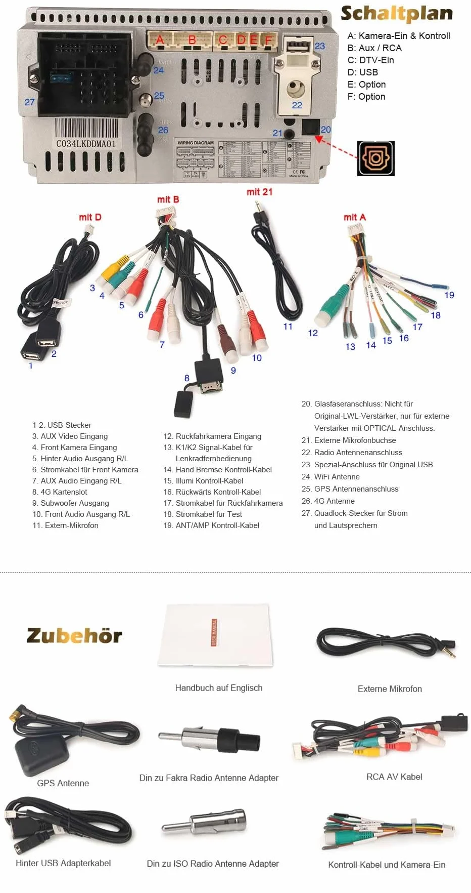 Erisin 8-rdzeniowy 8-calowy Android 14 nawigacja samochodowa stereo GPS dla Mercedes Benz klasa C/CLC W203 G klasa W463 wsparcie CarPlay Android Auto Bluetooth WiFi DSP TPMS FM Dab+ 4 GB RAM+64 GB ROM
