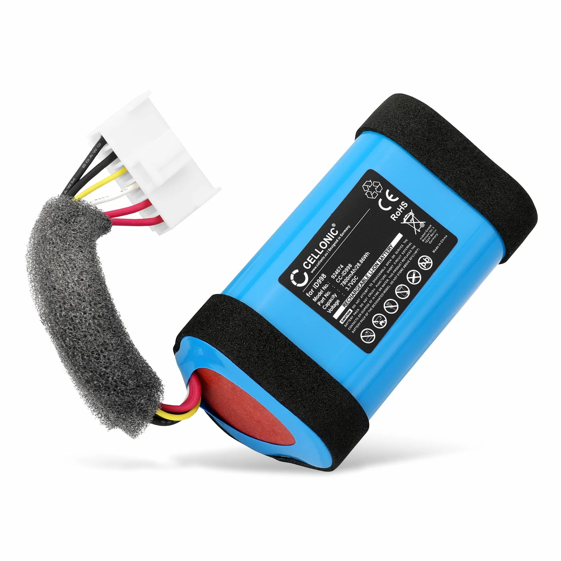 CELLONIC® Zapasowy akumulator 1INR19/66-3, ID998, IAA011NA, SUN-INTE-118 do głośnika JBL Charge 4, bateria 7800 mAh, głośnik