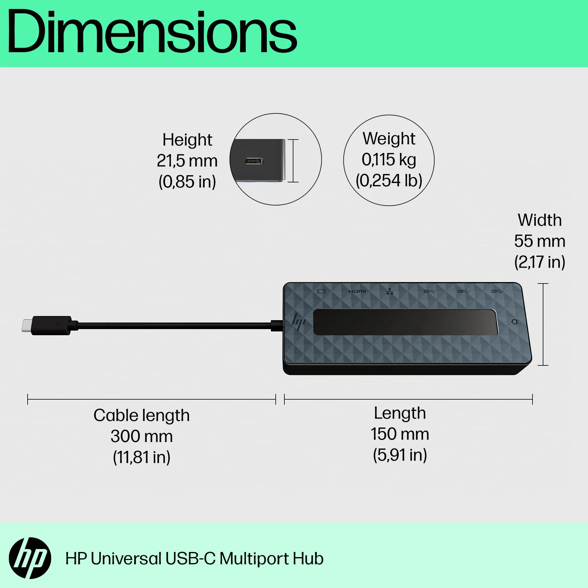 HP Uniwersalna Stacja Dokująca USB-C Multiport Hub