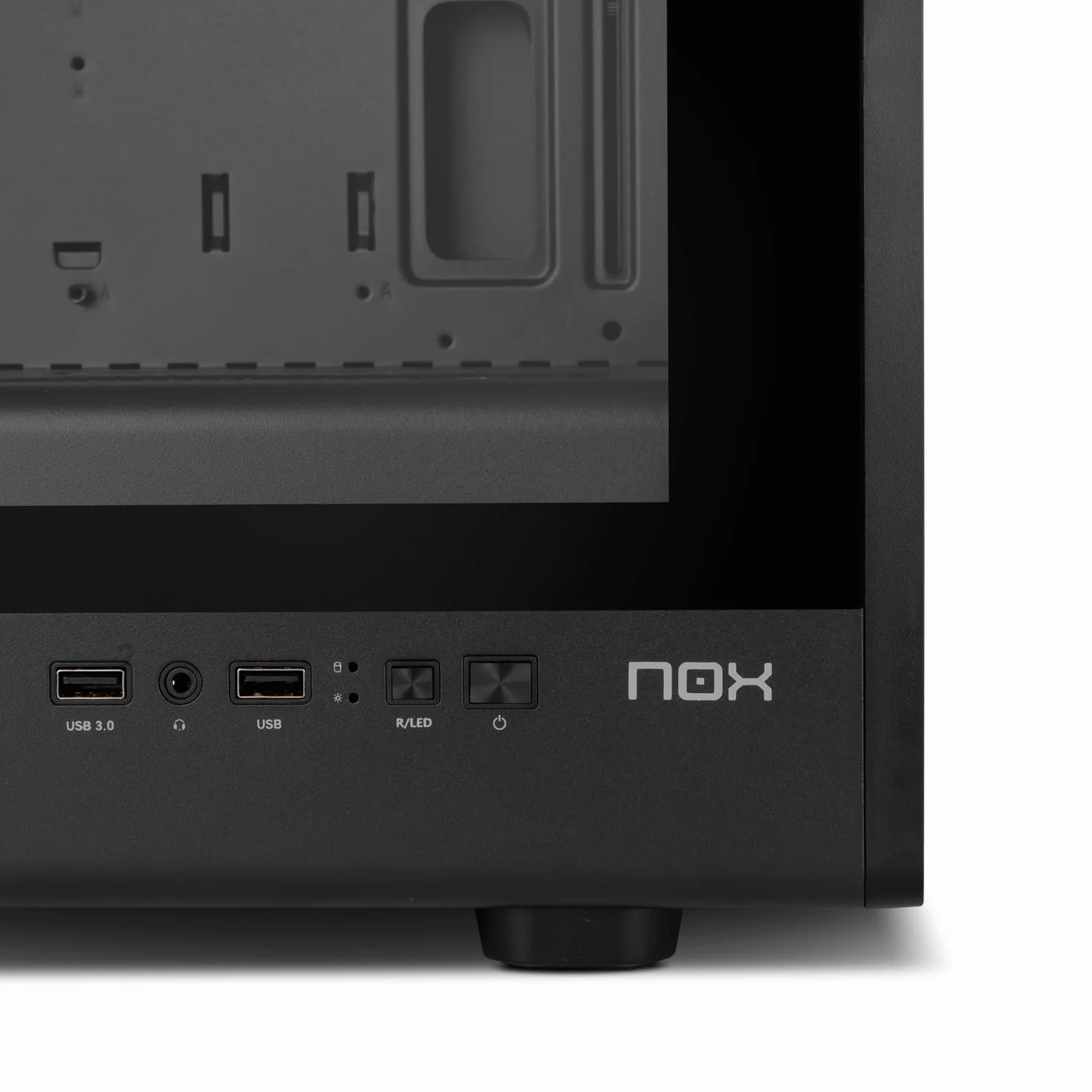NOX XTREME PRODUCTS INFINITY IOTA – Obudowa ATX Mid-Tower | M-ATX | ITX, Zawiera 4 wentylatory ARGB 120 mm, Mesh z przodu, Hartowane szkło z boku, USB 3.0, Wsparcie dla GPU do 330 mm, Czarny