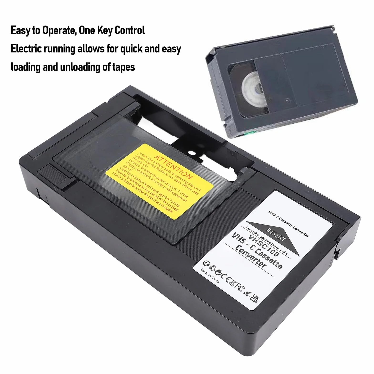 CHICIRIS VHS C TAPE Cassette Adapter Box dla VHS do VHSC Cassette Converter Wsparcie Odtwarzające