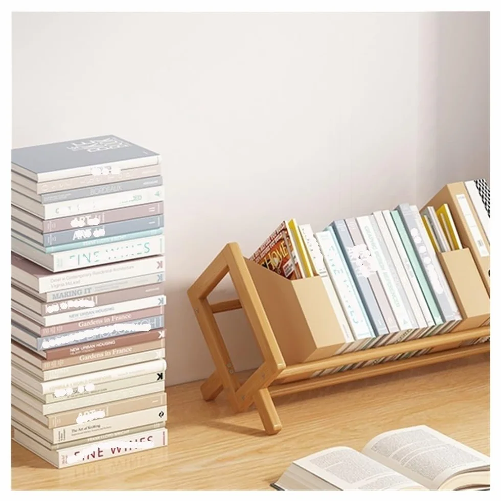 Stojak do przechowywania płyt CD Półka na płyty CD Blat na płyty CD, pulpit z litego drewna, ekspozycja albumów, półka na komiksy(S)