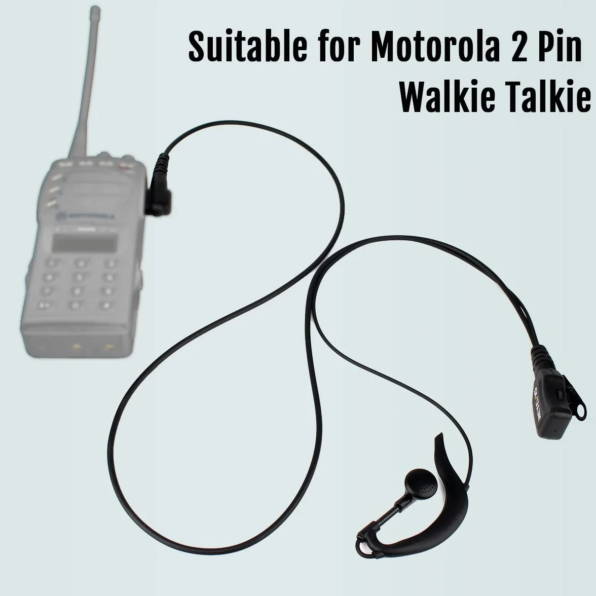 Retevis R111 Słuchawki Walkie Talkie, 2-pinowy zestaw typu G, regulowana głośność, kompatybilna z Motorola, dwukierunkowa słuchawka radiowa