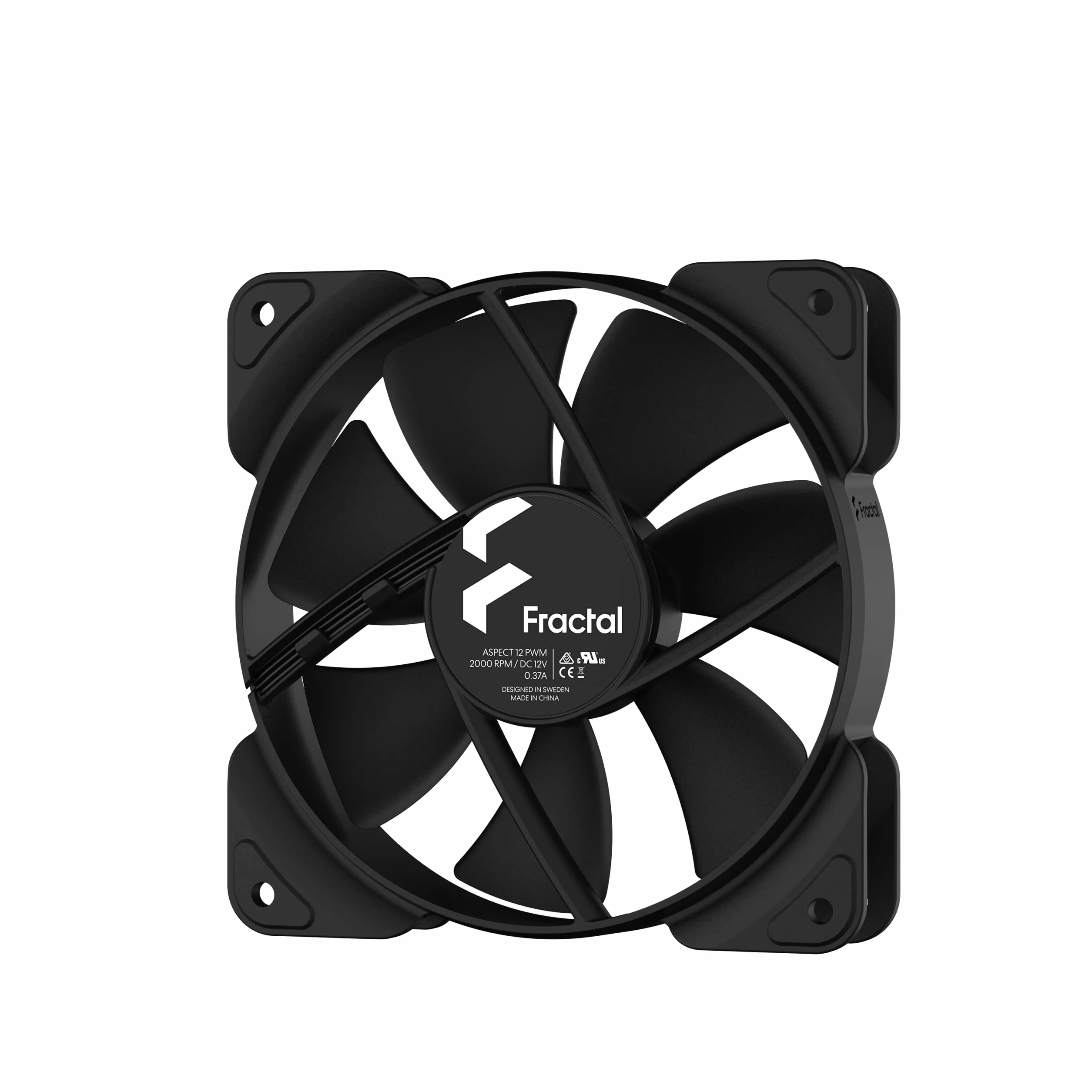 Fractal Design Aspect 12 PWM czarny wentylator komputerowy o szerokości 120 mm 500-2000 obr./min