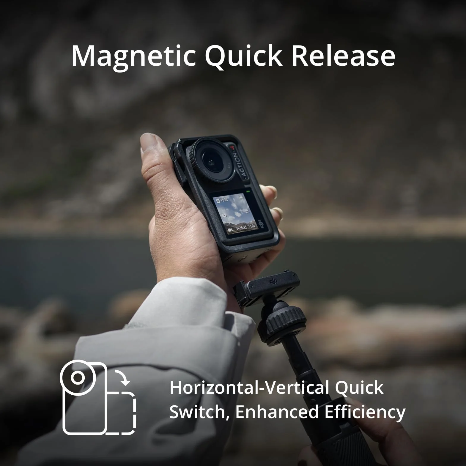 DJI CP.OS.00000233.01, Osmo ‎Action ‎3 zestaw prętów przedłużających (1,5 m), Szary & Dji Osmo Action 4 6941565965073 Kamera Sportowa, Czarny, ‎7,05 x 4,42 x 3,28 cm