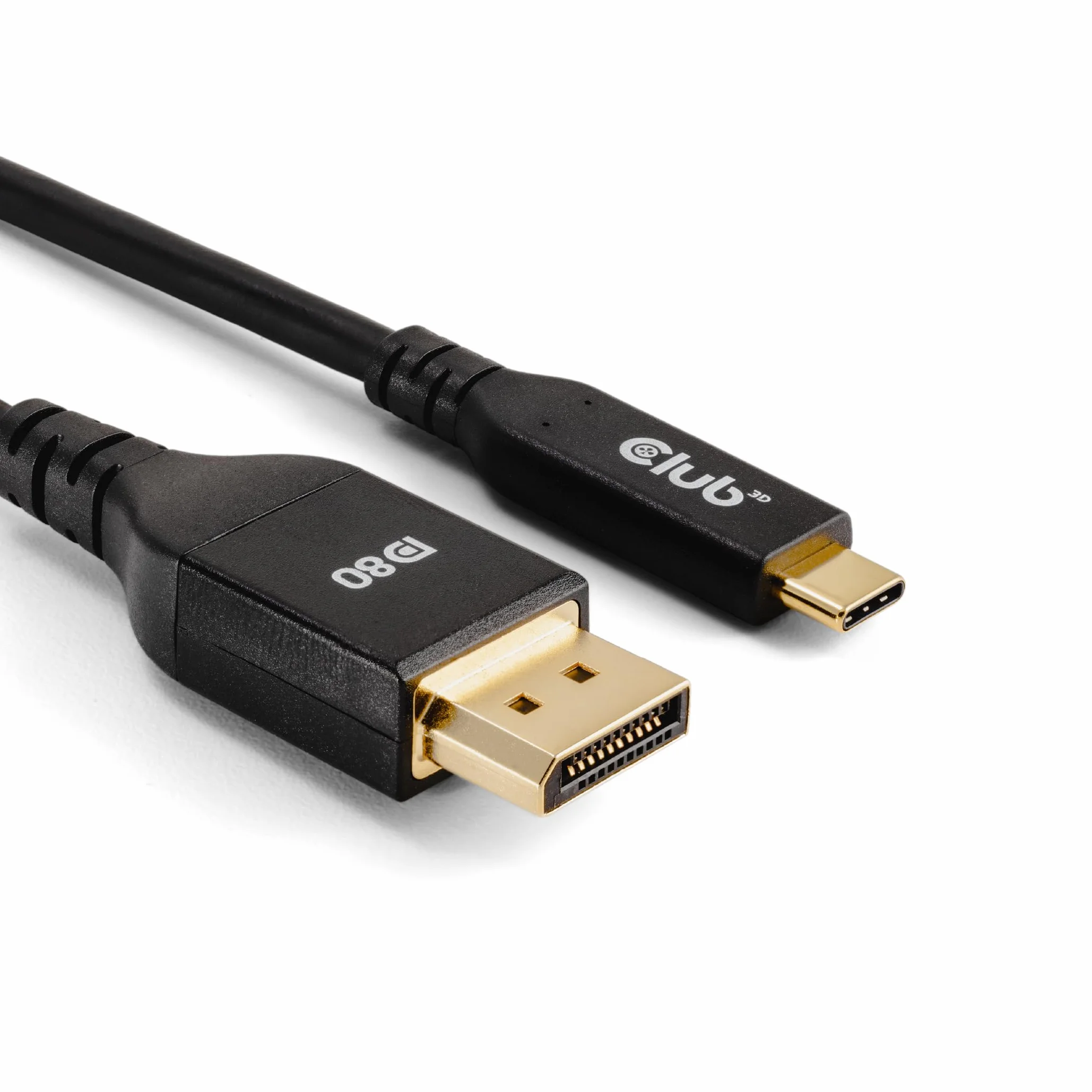 CLUB3D USB Type-C do DISPLAYPORT DP80 BIDIRECTIONAL VESA Certified Cable 1M/3.28 FT - Kabel - Cyfrowy/Daten Kabel USB