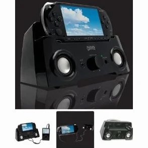 GEAR4 SonicBoom Home stereo system głośników i ładowarka do Sony PSP, czarny