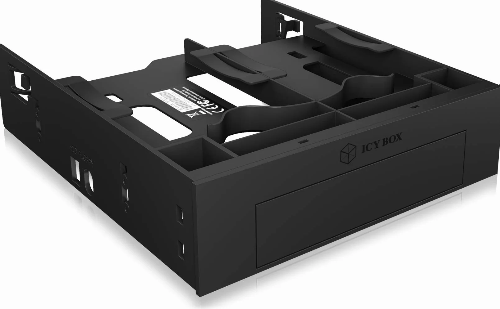 Icy Box IB-5251 3-drożna rama montażowa do 2 x 2,5-calowego HDD/SSD i 1 x 3,5-calowego dysku twardego w 1 x 5,25-calowym bezśrubowym antywibracyjnym panelu przednim