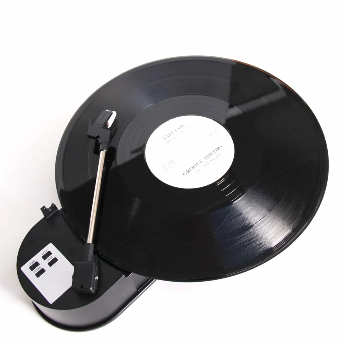1 zestaw mini płyt winylowych gramofon bezpośredni obrót dysk U MP3 czarny mini fonograf