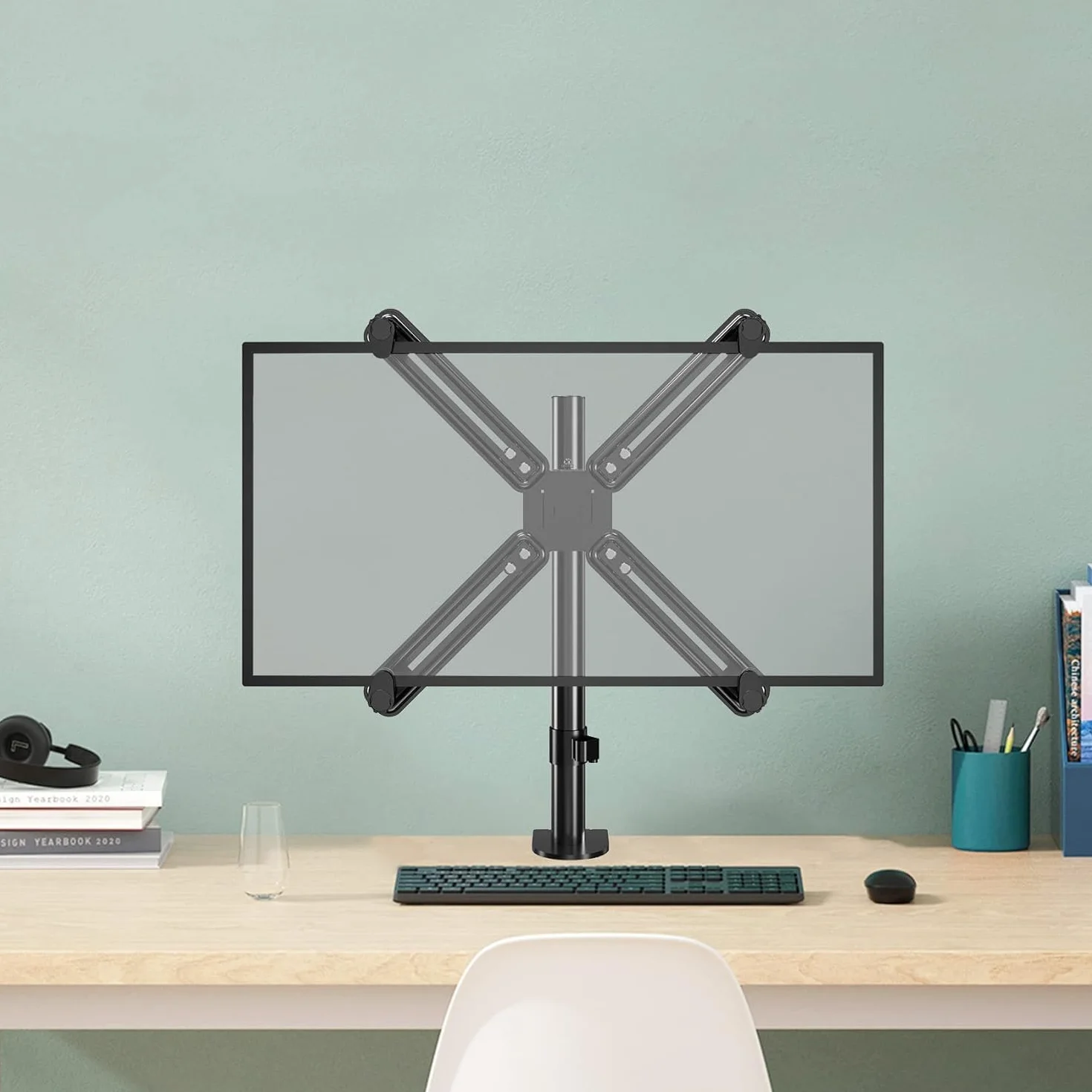 Suptek Adapter inny niż VESA do zestawu wspornika ramienia monitora do ekranów 13-32 cali, VESA 75×75/100×100mm