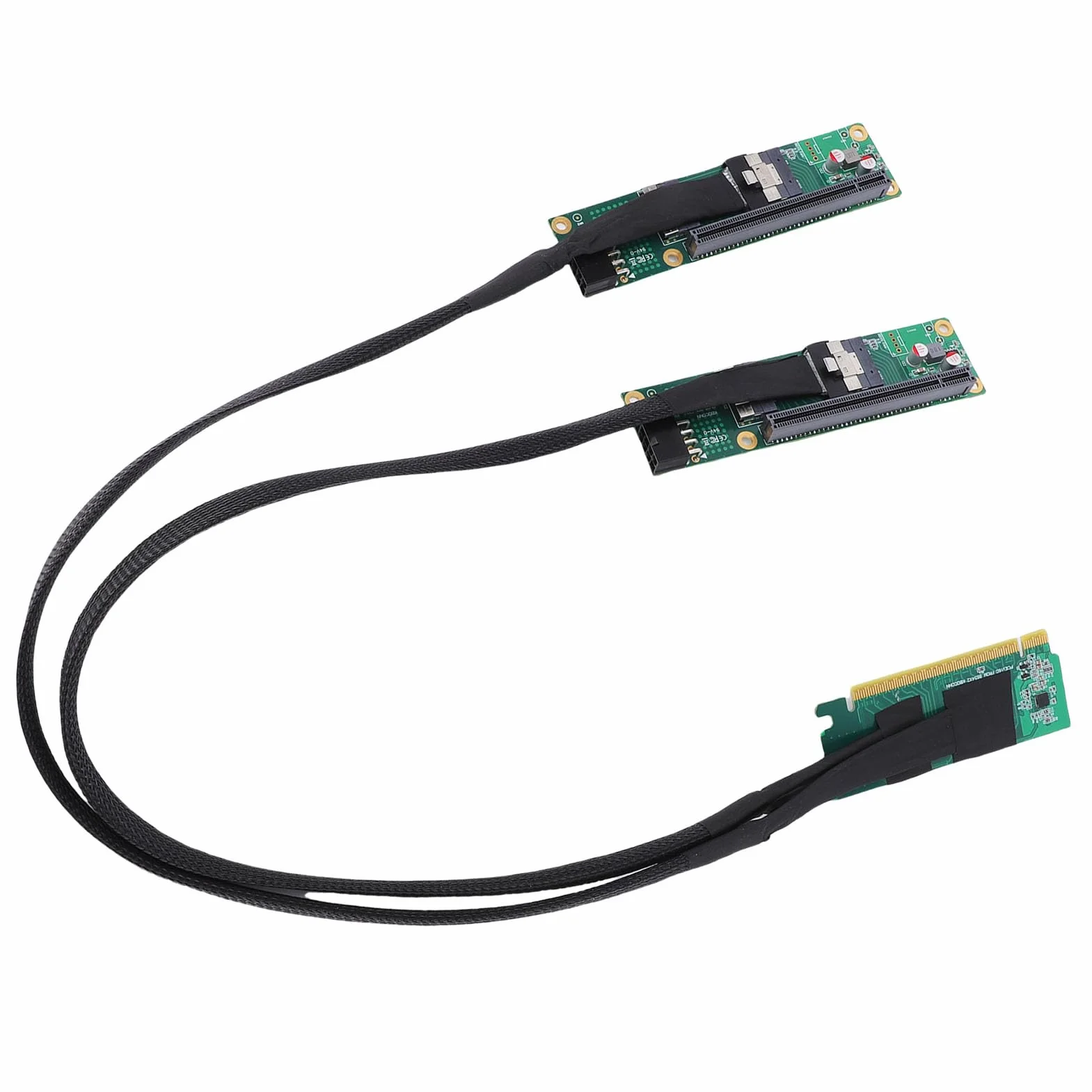 Alomejor Wysokowydajny Dzielony Przedłużacz PCIe 4.0 X16 do SFF-8654 do Wszechstronnych Płyt Głównych Komputerów 1 Sztuka