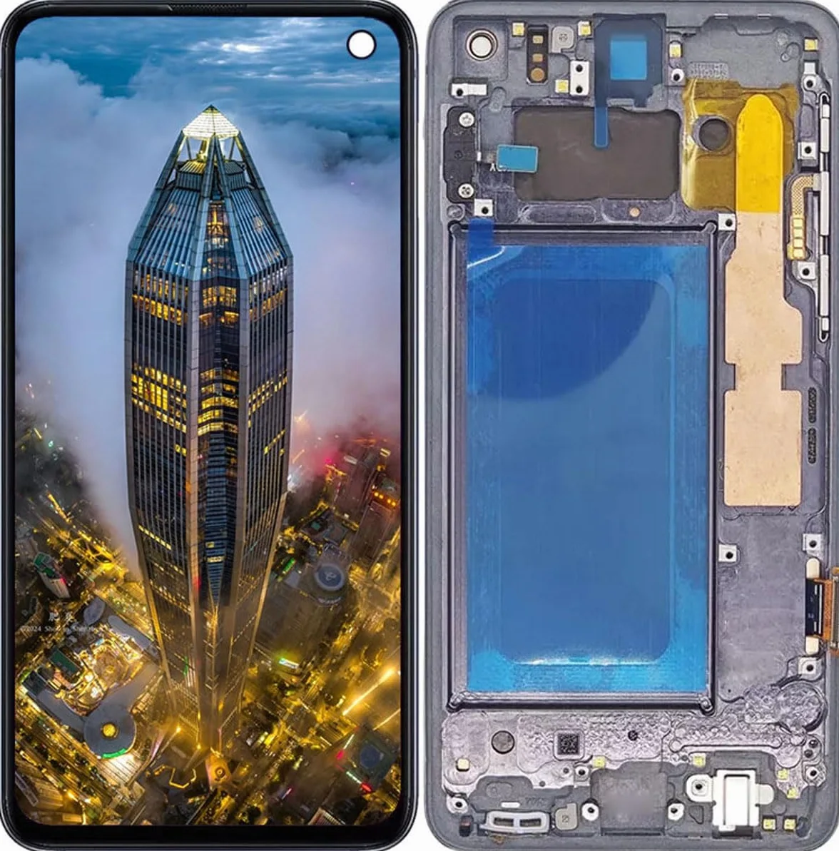 Zespół wyświetlacza LCD do Samsung Galaxy S10e SM-G973F/DS, G970U, G970U1, G970F, G970W, G9700, G970N, G970X zestaw do wymiany ekranu (czarny)