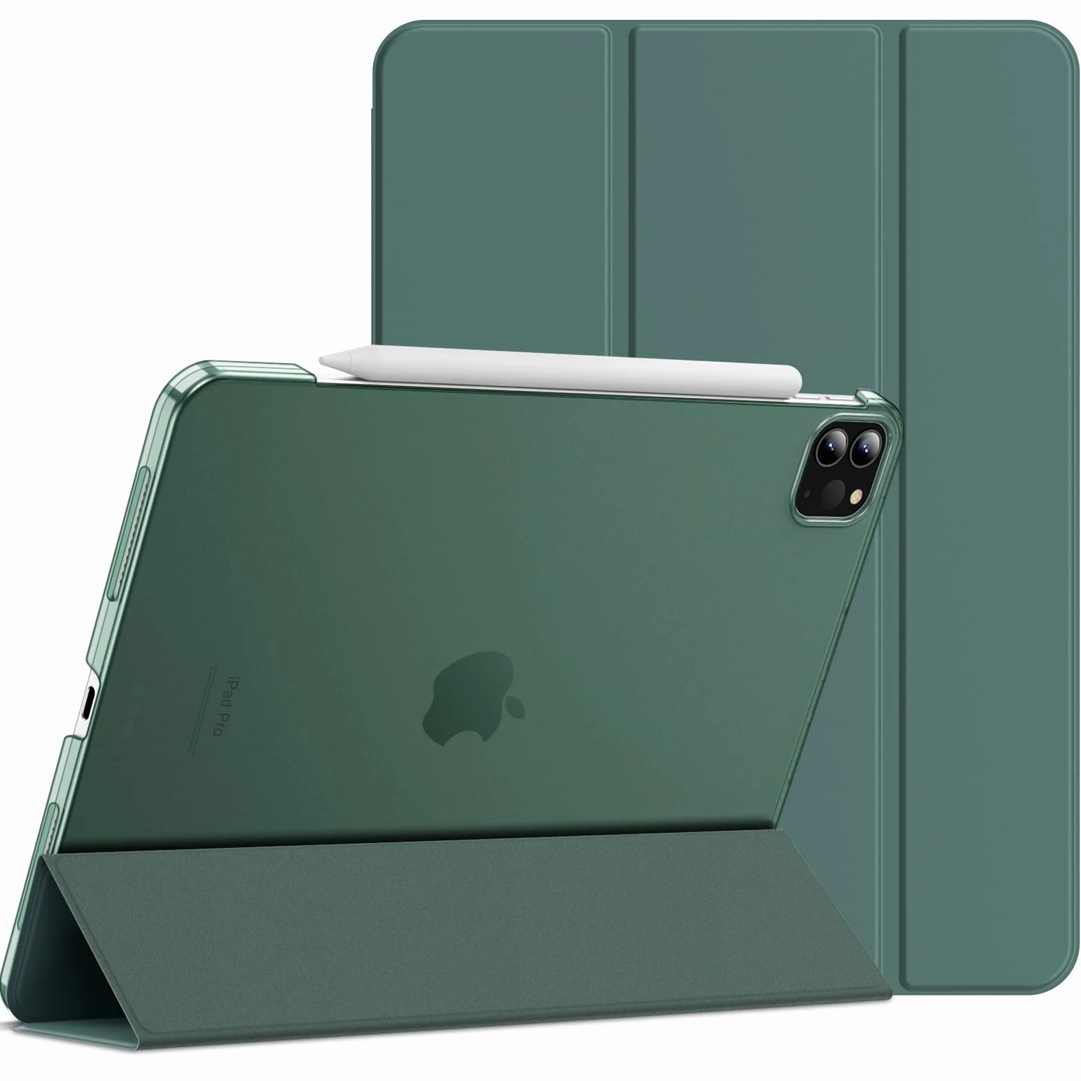 JETech Etui dla iPad Pro 11 Cala, 2022/2021/2020/2018 Model, Obsługuje Ładowanie Pencil, Automatyczne Budzenie/Usypianie (Mglisty Zielony)
