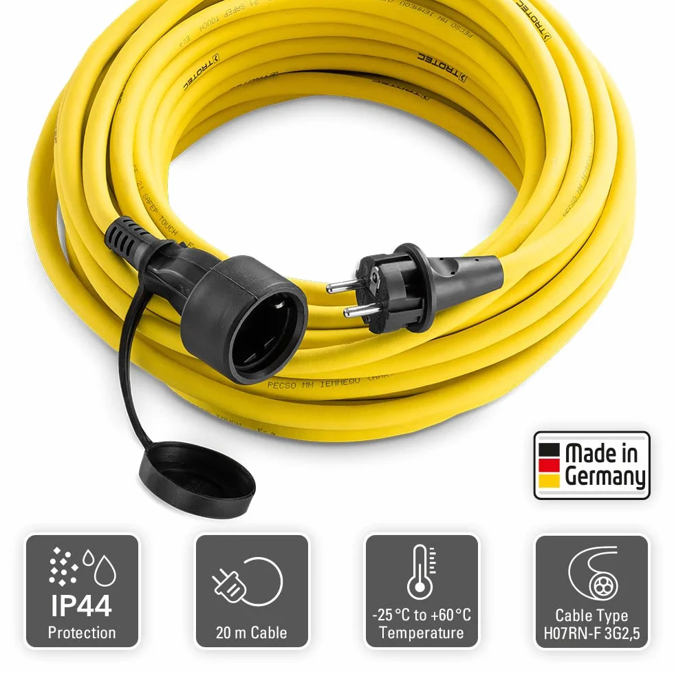 TROTEC Profesjonalny kabel przedłużający, 20 m, 230 V, 2,5 mm2