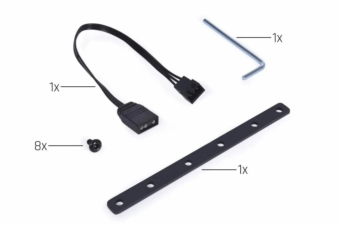 Alphacool 11951 Aurora pionowy uchwyt GPU z kablem Riser uchwyt VGA karta graficzna