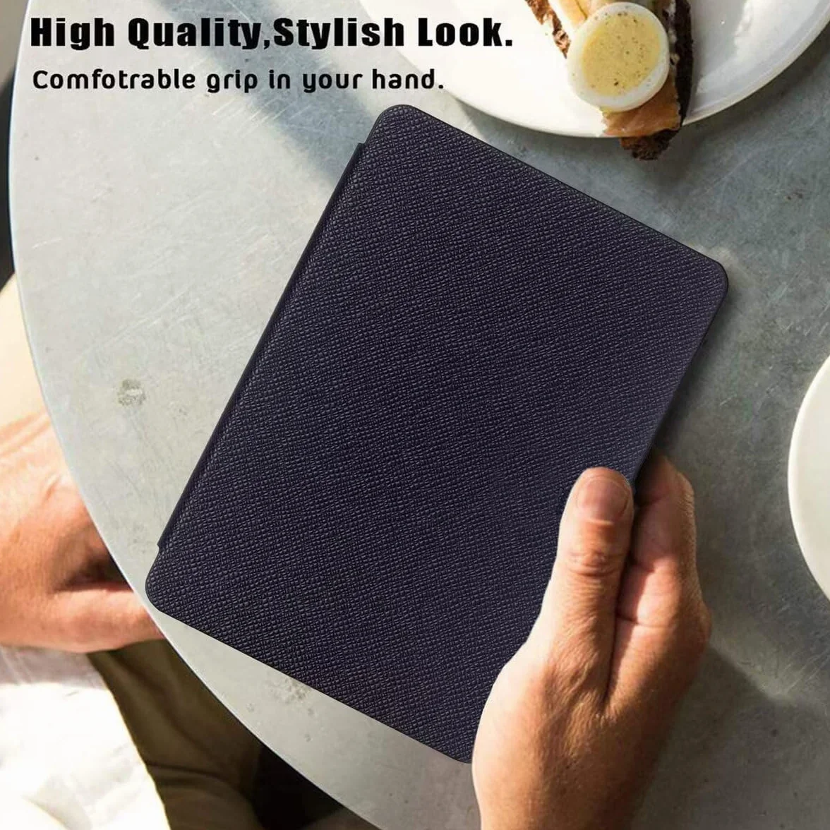 MOKASE Etui Compatible with 6 cal Kindle Paperwhite (Pasuje do Wersji 2012,2013,2015,2016), Numer Modelu: EY21/DP75SDI, Wąski Twardy Pokrowiec Ochronny z Funkcją Inteligent Wake/Sleep, Black