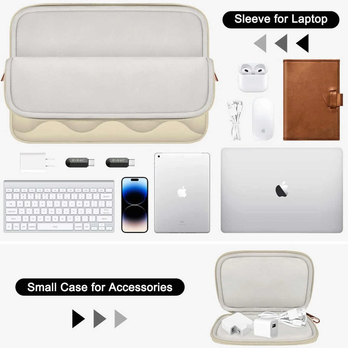 ARVOK Puffy pokrowiec na laptopa 15-15,6 cala, do MacBooka Air/Pro 40,6 cm, etui do HP/Dell/Lenovo/Asus/Acer, Samsung