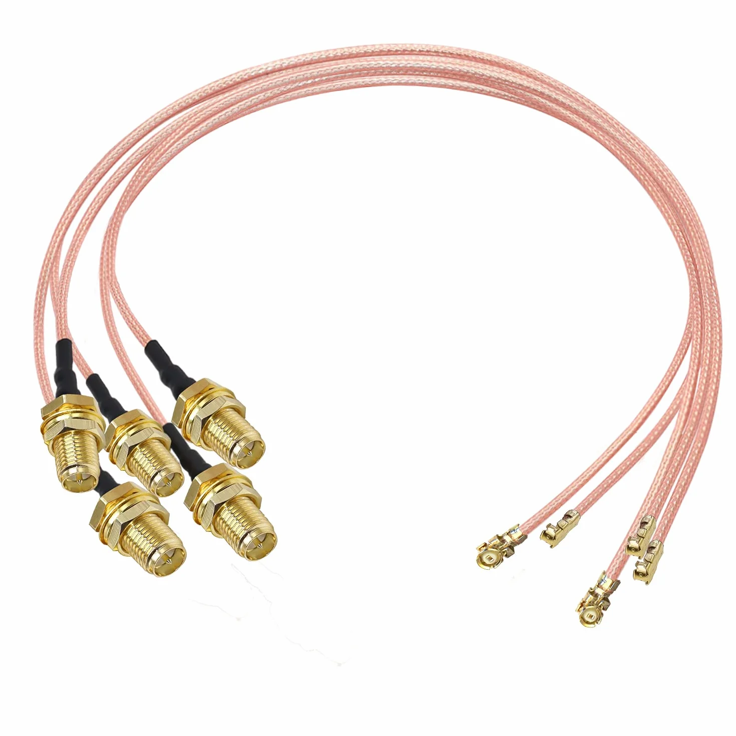 TUOLNK Kabel koncentryczny RP-SMA do IPX UFL U.FL MHF1 do RPSMA Gniazdo Pigtail kabel koncentryczny o niskiej stratności do routera WiFi, mini PCI, kabel anteny przedłużającej 12 cali (30 cm), 5 sztuk