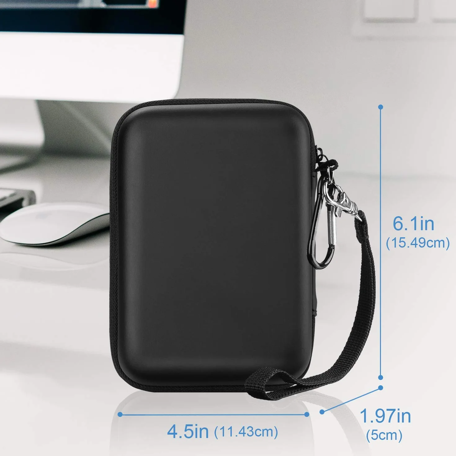 [Mieści 2 sztuki] ProCase zewnętrzny futerał na dysk twardy 2,5 cala, kompatybilny z Seagate Expansion, Seagate Backup Plus, przenośny dysk twardy Canvio Basics, WD Elements, Czarny, Nowoczesny