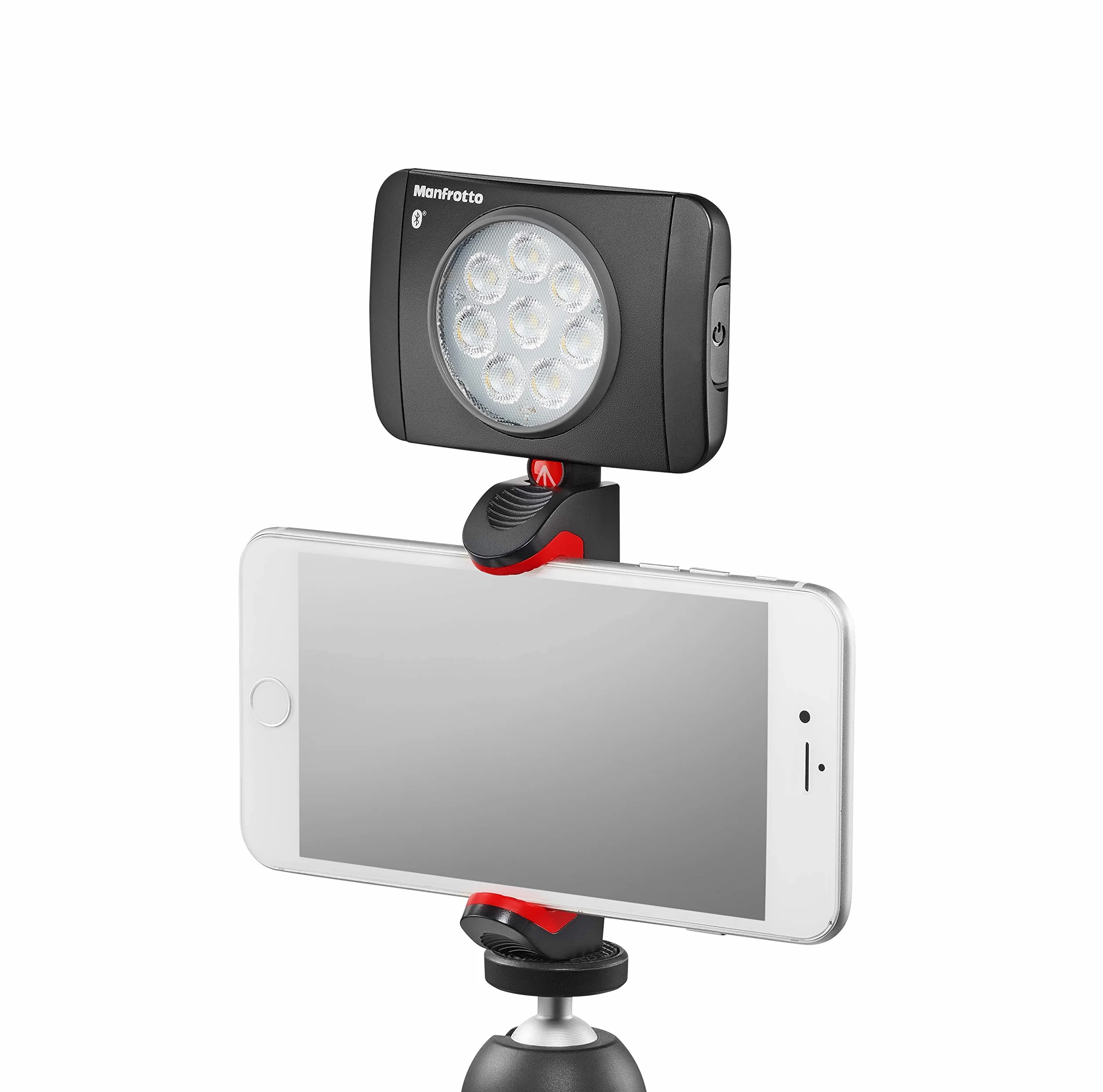 Manfrotto Uniwersalny zacisk do smartfona, wersja Pro (MCPIXI), do miniaturowego statywu do aparatu, statywu stołowego, kompaktowego statywu, do vlogów, czarny