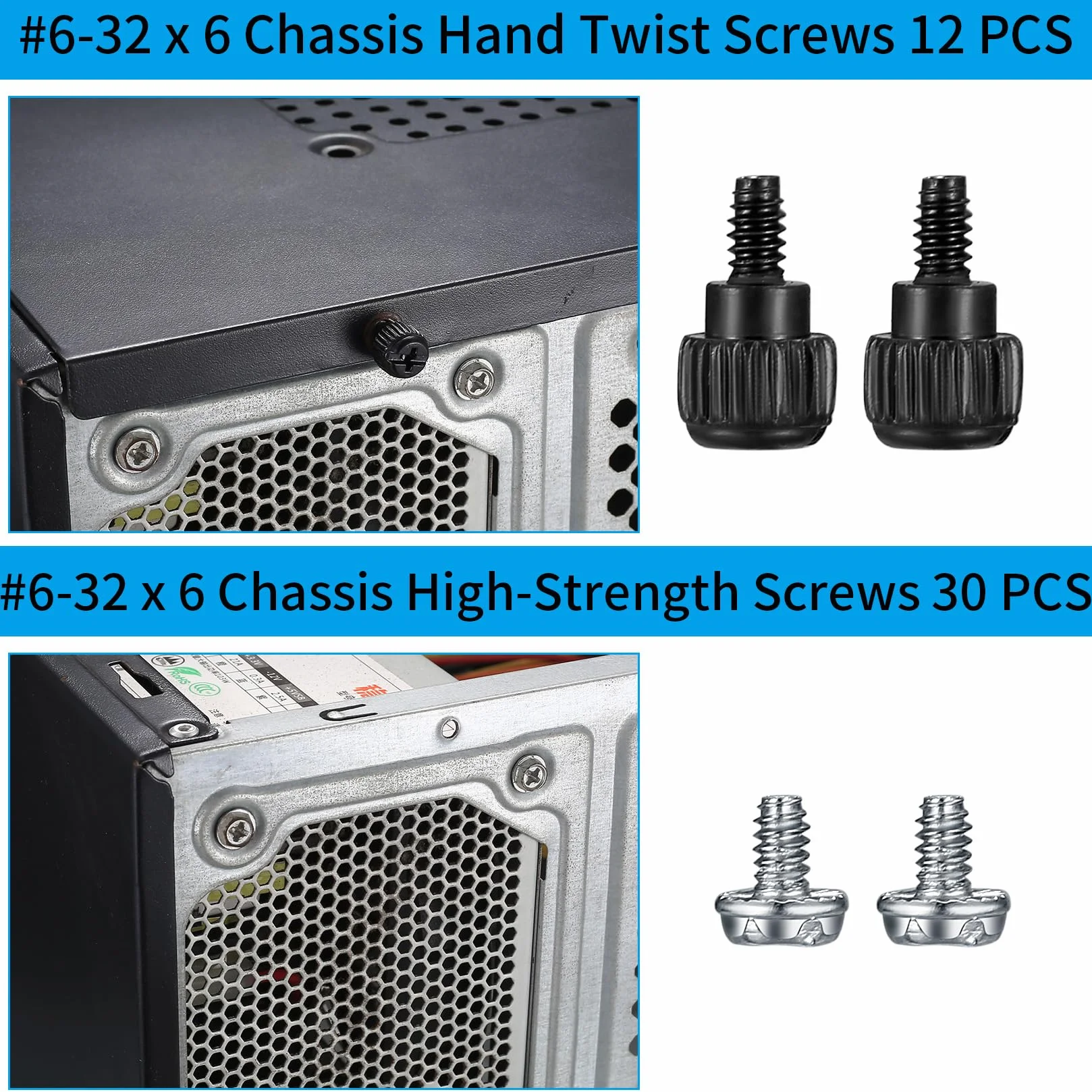 Zestaw 380 śrub do PC, śruby #6-32, M3, SSD, płyty głównej, komputera