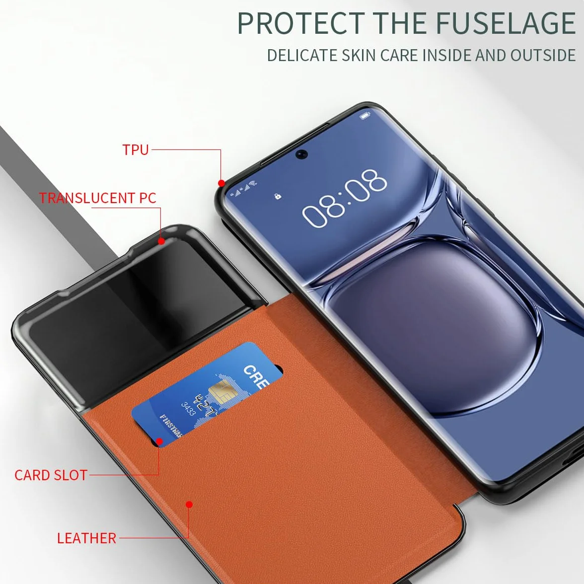 Etui z klapką do Samsunga Galaxy S24 Ultra/S24 Plus/S24, skórzane inteligentne etui z klapką na telefon komórkowy z gniazdem na kartę, etui chroniące aparat (kolor: niebiesko-niebieski, rozmiar: S24