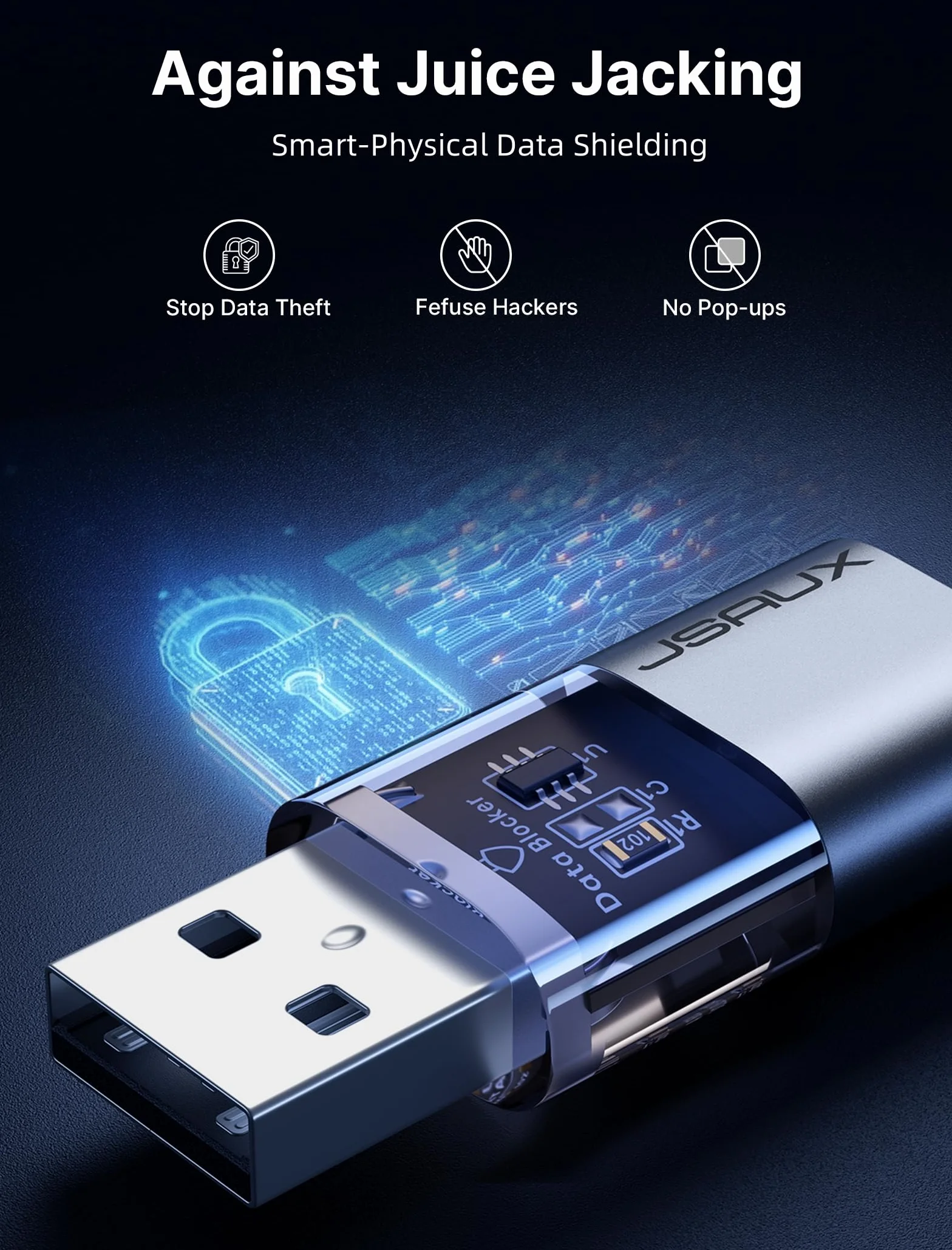 JSAUX Blokada Danych USB USB C 4-pak Tylko do Ładowania Przeciw Podsłuchiwaniu