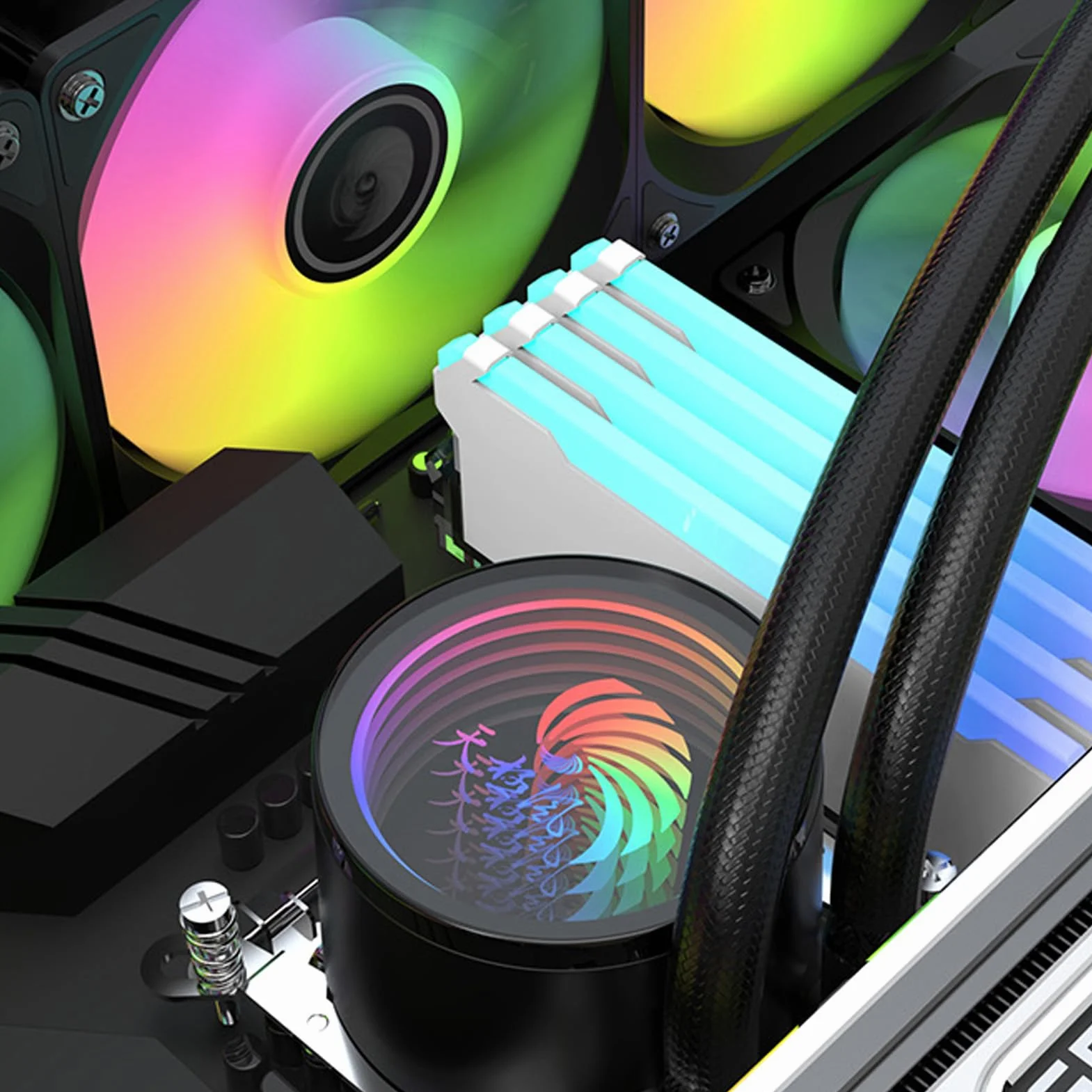 Ausla Chłodnica Procesora ze Zintegrowanym Wentylatorem PWM Miedziana Konstrukcja 360 Mm Idealna do Gier LGA 1700 1200 115X