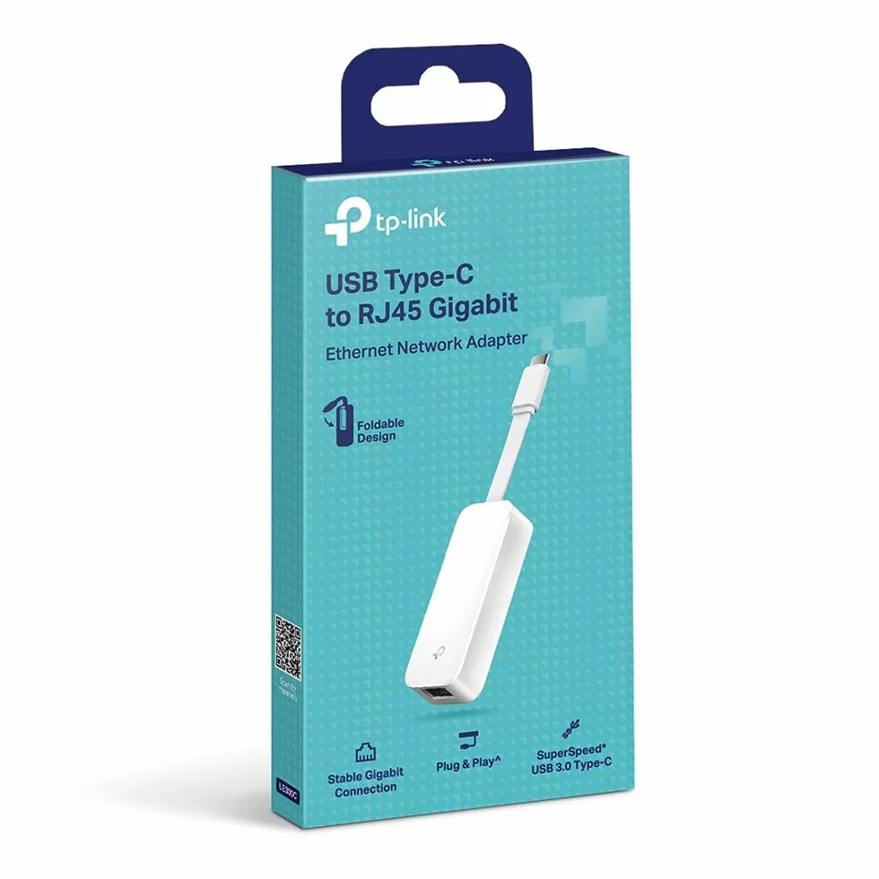 TP-Link UE300C – Adapter USB-C do Gigabit Ethernet (1000 Mb/s), kompatybilny z Windows, macOS, Android, Plug & Play, idealny do laptopów bez portu LAN