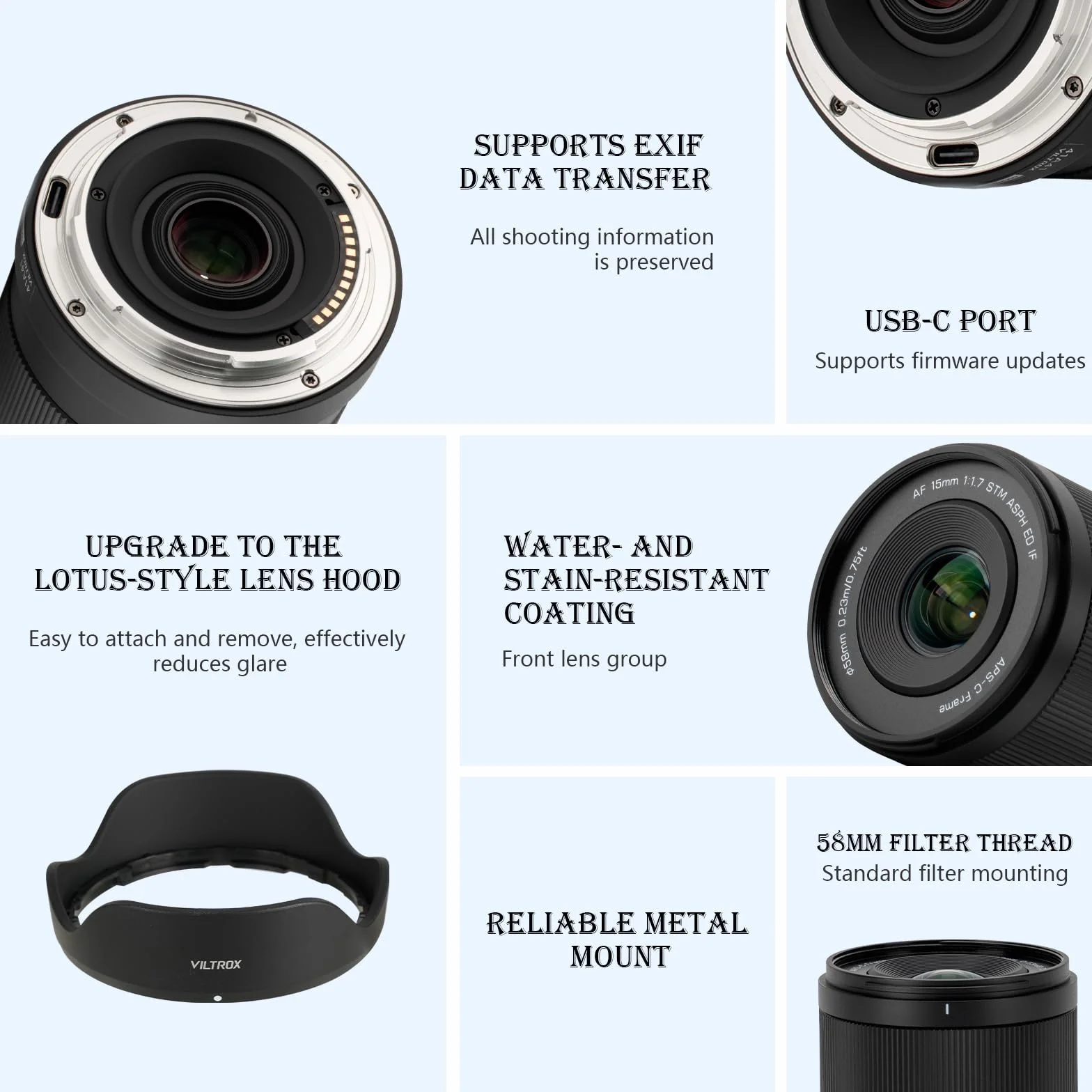 VILTROX 15 mm F1.7 autofokus obiektyw do aparatów Sony E Mount STM, soczewka z dużą przysłoną i szerokim kątem do czujników APS-C, kompatybilny z Sony A5000, A5100, A6000, A6100, A6300, A6400, A6500