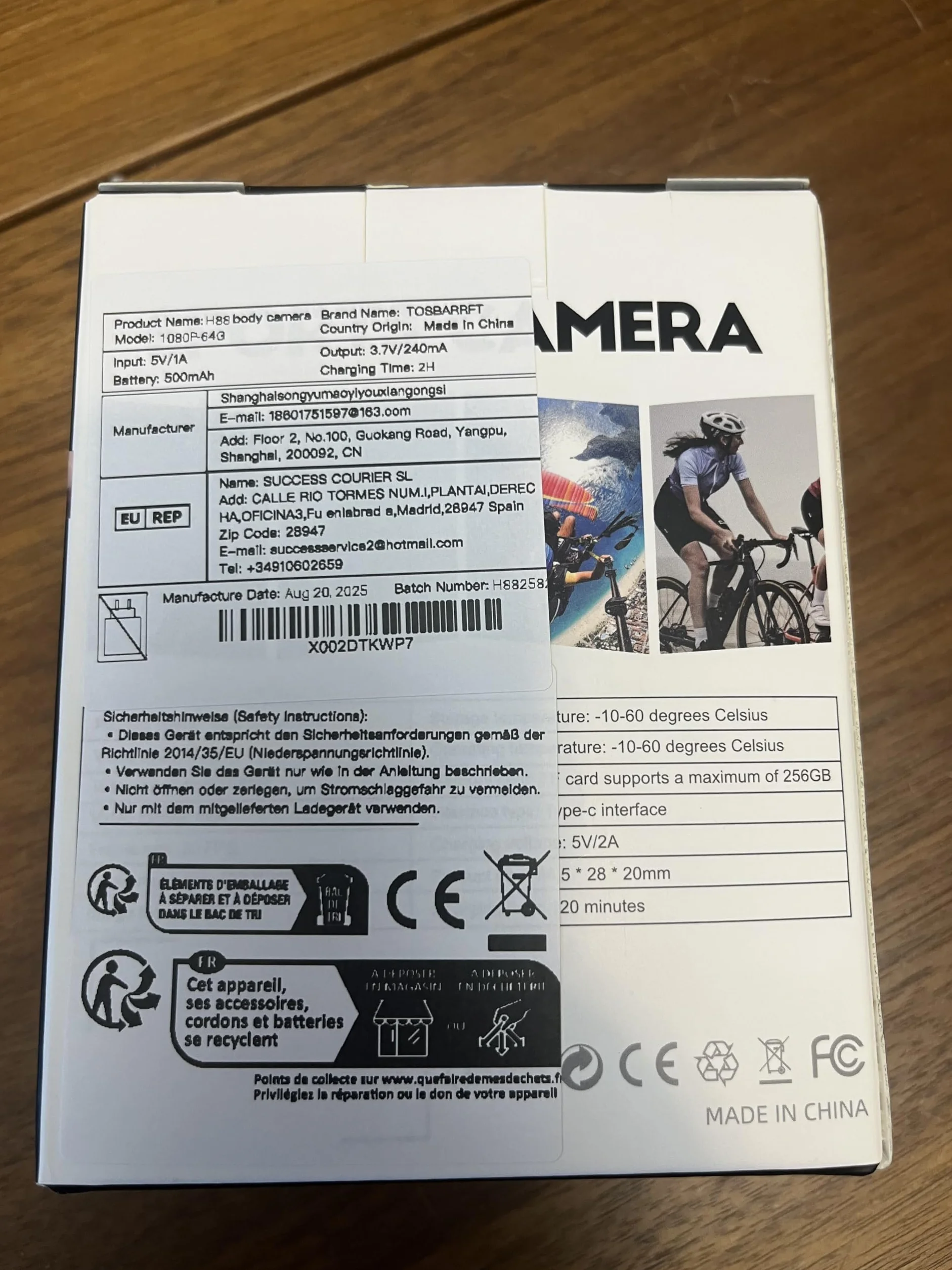 Kamera do ciała 1080P POV Pro, przenośna kamera z obrotowym klipsem 360° i klipsem magnetycznym, nagrywanie 150 minut, idealna na konferencje, podróże i spacery (1080-B-32G)