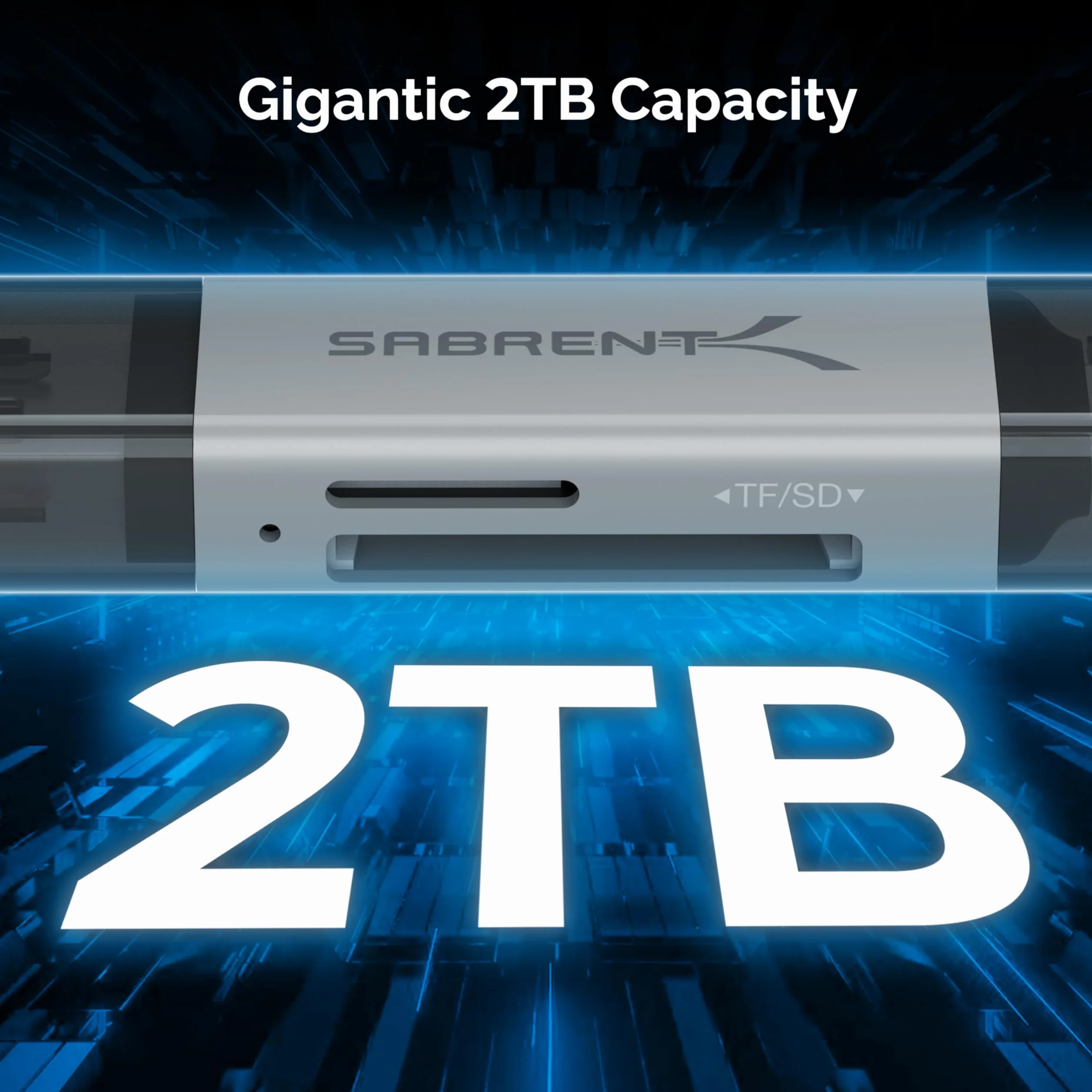 SABRENT SD, czytnik kart micro SD, adapter USB C+A, USB 3.2 Gen 1 do SD czytnik kart pamięci OTG do SDXC, SDHC, SD, MMC, RS-MMC, obsługa MacBooka, telefonów z systemem Android itp. (CR-BCA2)