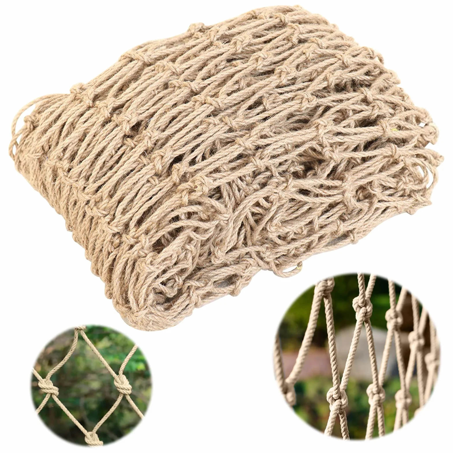 Siatka podpierająca rośliny, 1 m x 5 m – siatka z juty do roślin pnących w ogrodzie, naturalna siatka na podpory dla roślin pnących, siatka ogrodowa na ogórki i pomidory