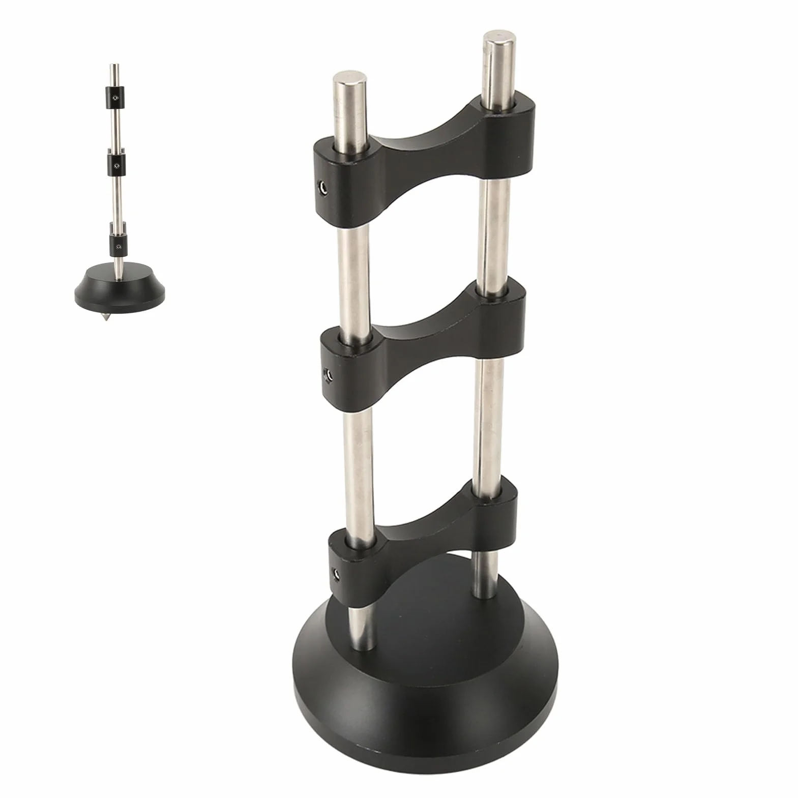 Stojak na Kable HiFi Stop Aluminium Redukujący Wibracje Stojak na Organizery na Głośniki i Wzmacniacze 9,8 Cala