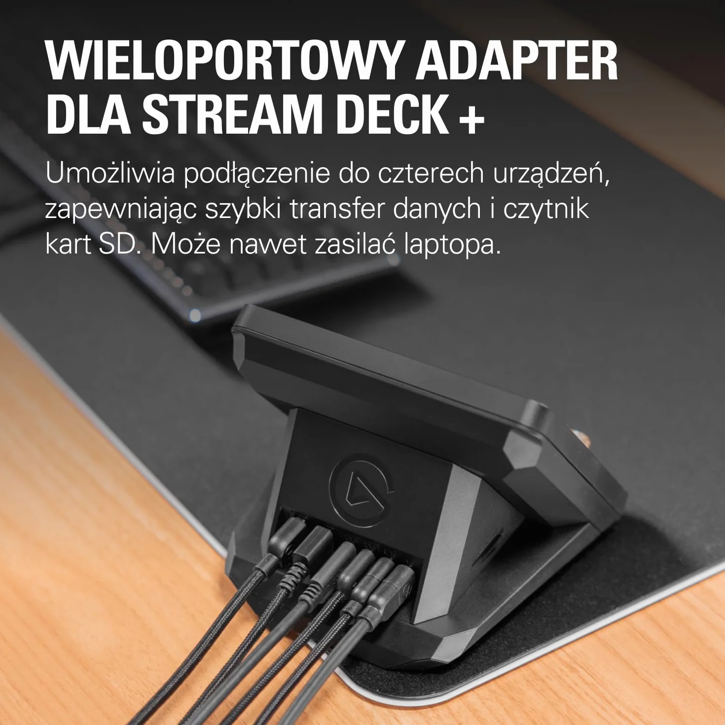 Elgato USB Hub – Do Stream Deck +, 2 Porty USB-C/2 Porty USB-A, Zasilanie, Czytnik Kart SD/MicroSD – USB-C, Mac/PC, Stream Deck i Zasilacz Nie Znajdują Się w Zestawie | 2 x USB-A, 2 x USB-C 5 Gb/s, czytnik kart SD/microSD, 100 W Power Delivery, PC/Mac
