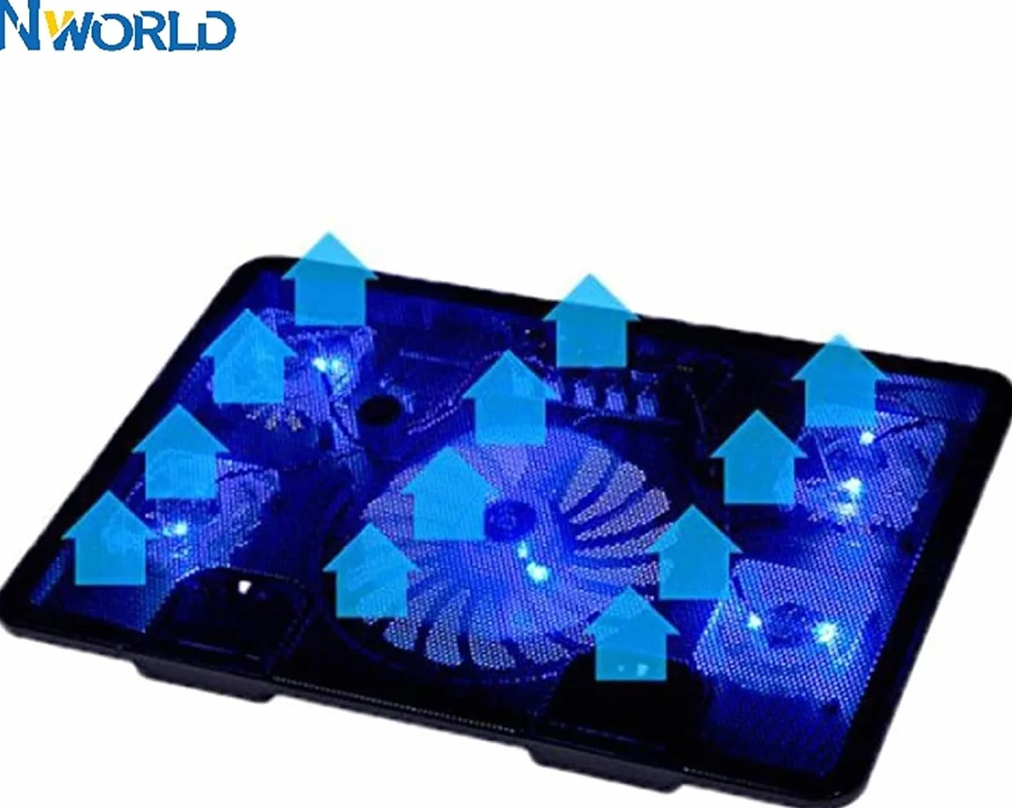 Chłodnica do Laptopa 5 Wentylator 2 USB Chłodziarka Do Laptopa Podstawka Chłodząca Podstawa LED Notebook Cooler Stojak Na Stojak na laptopa,Wentylowany