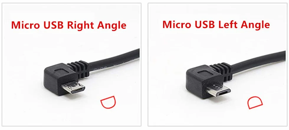 Kabel do ładowania Micro USB 5M 90 stopni zakrzywiony do kamery samochodowej GPS
