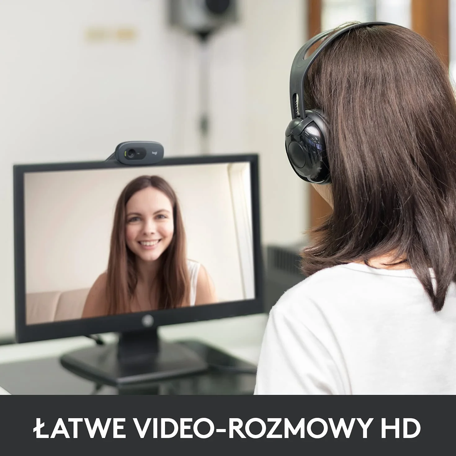 Logitech C270 Kamera Internetowa, Hd 720P, Pole Widzenia 60°, Korekta Ekspozycji, Złącze Usb, Redukcja Szumów, Uniwersalny Uchwyt, PC/Mac/Laptop/Tablet/Chromebook - Czarny