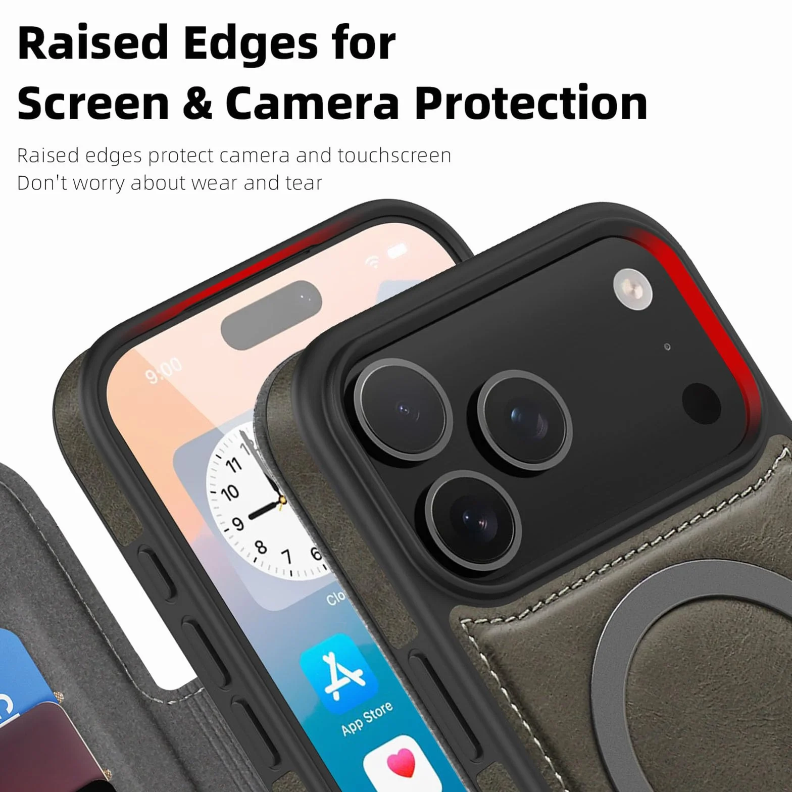 Etui z portfelem do iPhone 17 Pro Max / Air / 17 Pro / 17, zdejmowane, blokowane RFID, gniazdo na karty, magnetyczne etui na telefon komórkowy, z klapką, styl biznesowy, mosiądz, 17 Pro