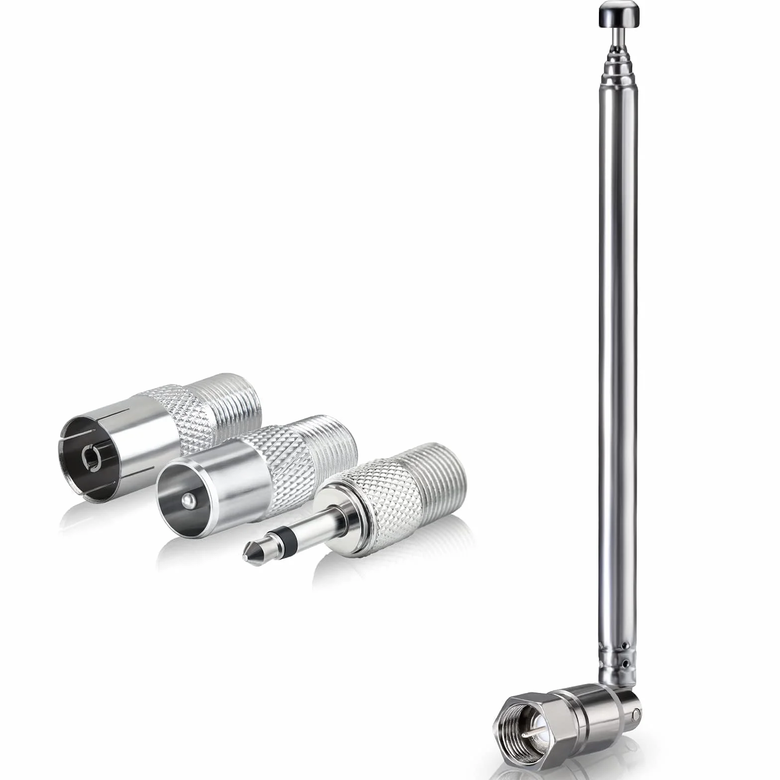 Bingfu antena radiowa FM kryty teleskopowa antena łańcuchowa HiFi przenośne radio 75 omów dla Philips Tivoli Sony Yamaha Onkyo Denon Pioneer System muzyczny Bose Wave Tuner odbiornik stereo Bluetooth