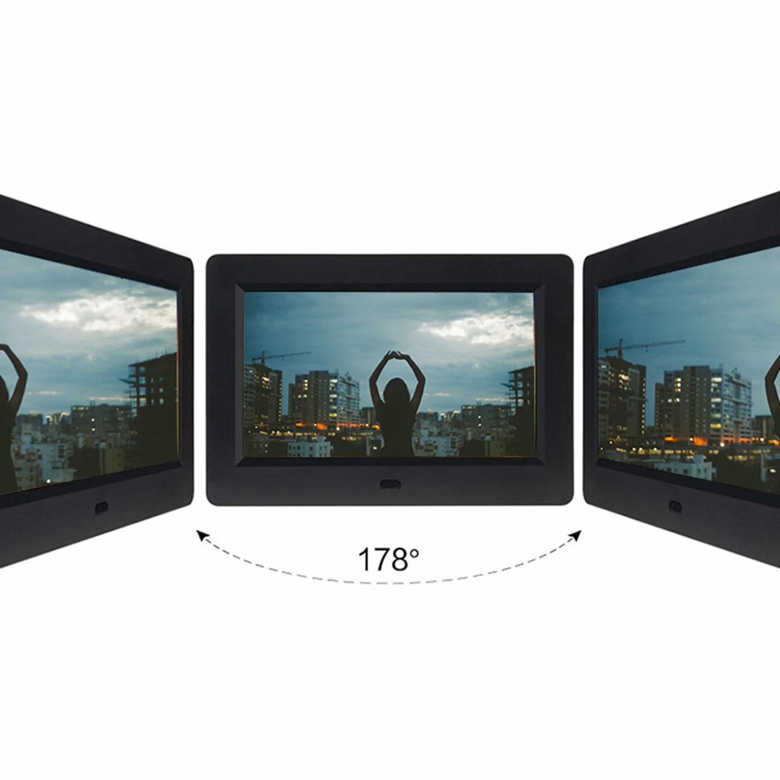 Ekran IPS 10,1 cala HD, 178°, pełny kąt widzenia, cyfrowa ramka na zdjęcia, wyświetlacz komercyjny, maszyna do reklamy w windzie (biały)