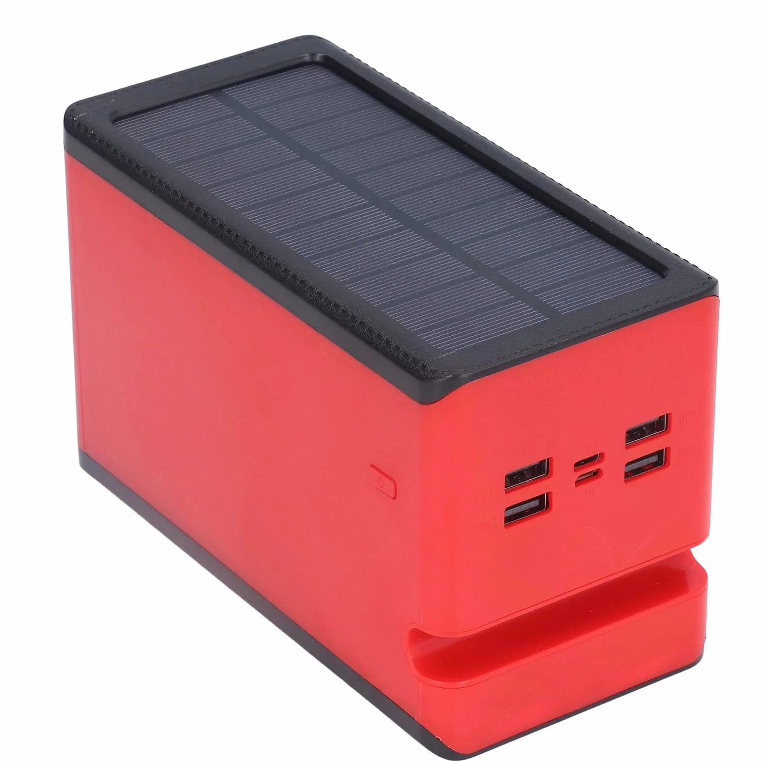 Ładowarka Solarna Power Bank, Power Bank 32LED 100000mAh Przenośna ładowarka do Telefonu z Portem 4USB 3 Tryby światła do Wędkowania na Kempingu