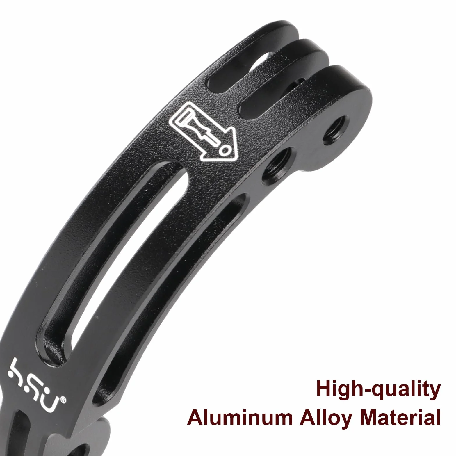 HSU Zakrzywione ramię przedłużające do GoPro ze stopu aluminium 7,6 cm