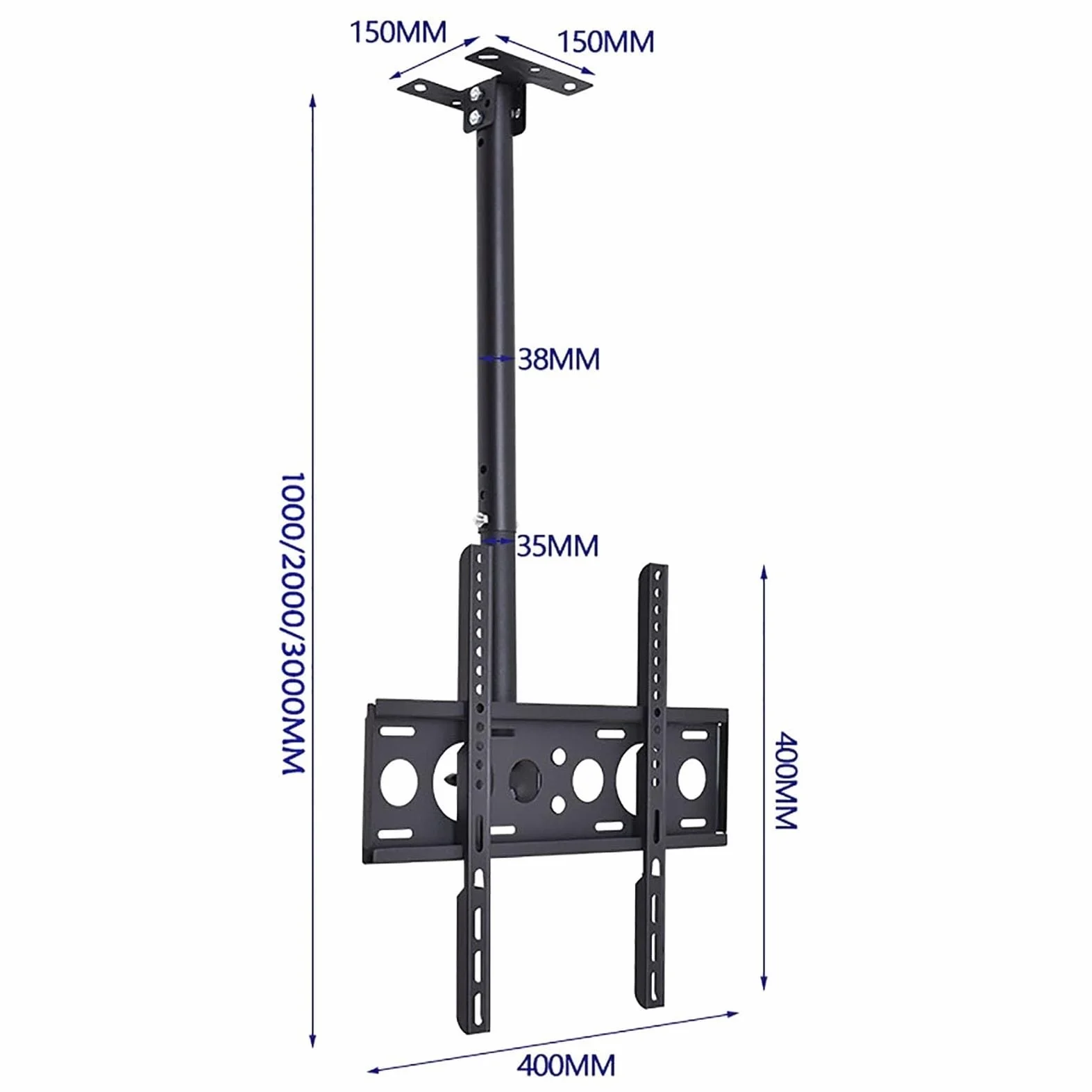 Uchwyt do telewizora Mounthang Smart TV Sufitowy uchwyt na telewizor obracany o 360° uchwyt na telewizor regulowany uchwyt ścienny do telewizora dostosowuje się do większości monitorów LCD od 32 do 55