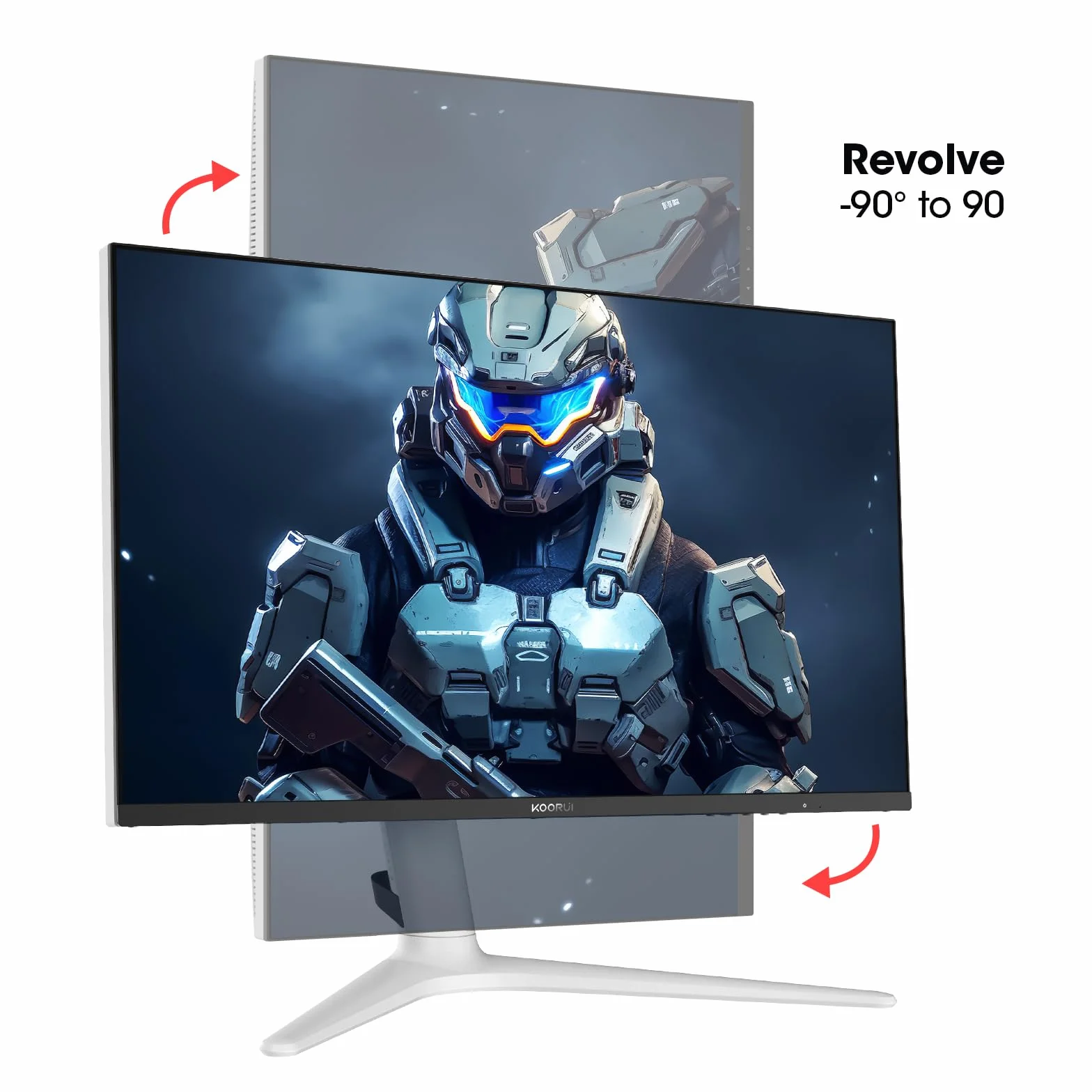 KOORUI 27-calowy pionowy monitor gamingowy VA mini-LED QHD (2560 x 1440), 240 Hz, 1 ms, HDR 1000, DCI-P3 95% gama kolorów, synchronizacja adaptacyjna, (HDMI, DisplayPort)