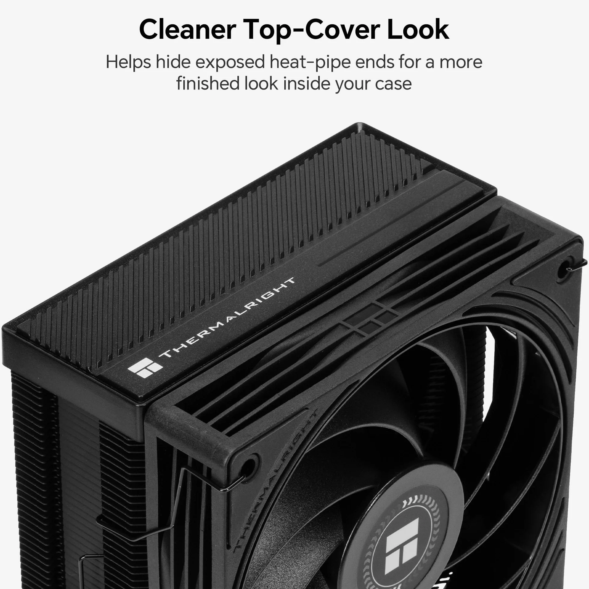Thermalright Assassin X120-A Dark All-Black CPU Air Cooler, wentylator 2400 obr./min | 4 rury grzewcze, wentylator PWM o wysokim przepływie powietrza 120 mm, 85,35 CFM, dla AMD AM5/AM4, Intel LGA1851/1700