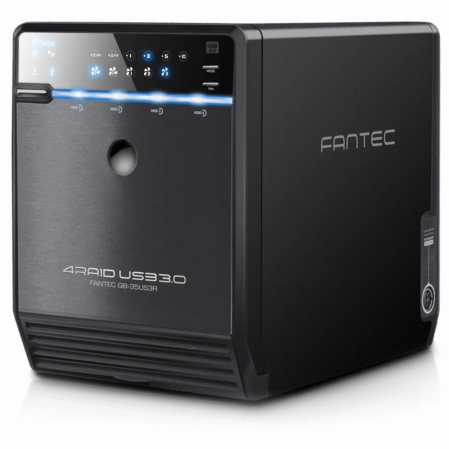 Fantec QB-35US3R Obudowa dysku twardego do dysków 4 x 8,89 cm (3,5 cala (SATA I/II/III czarna