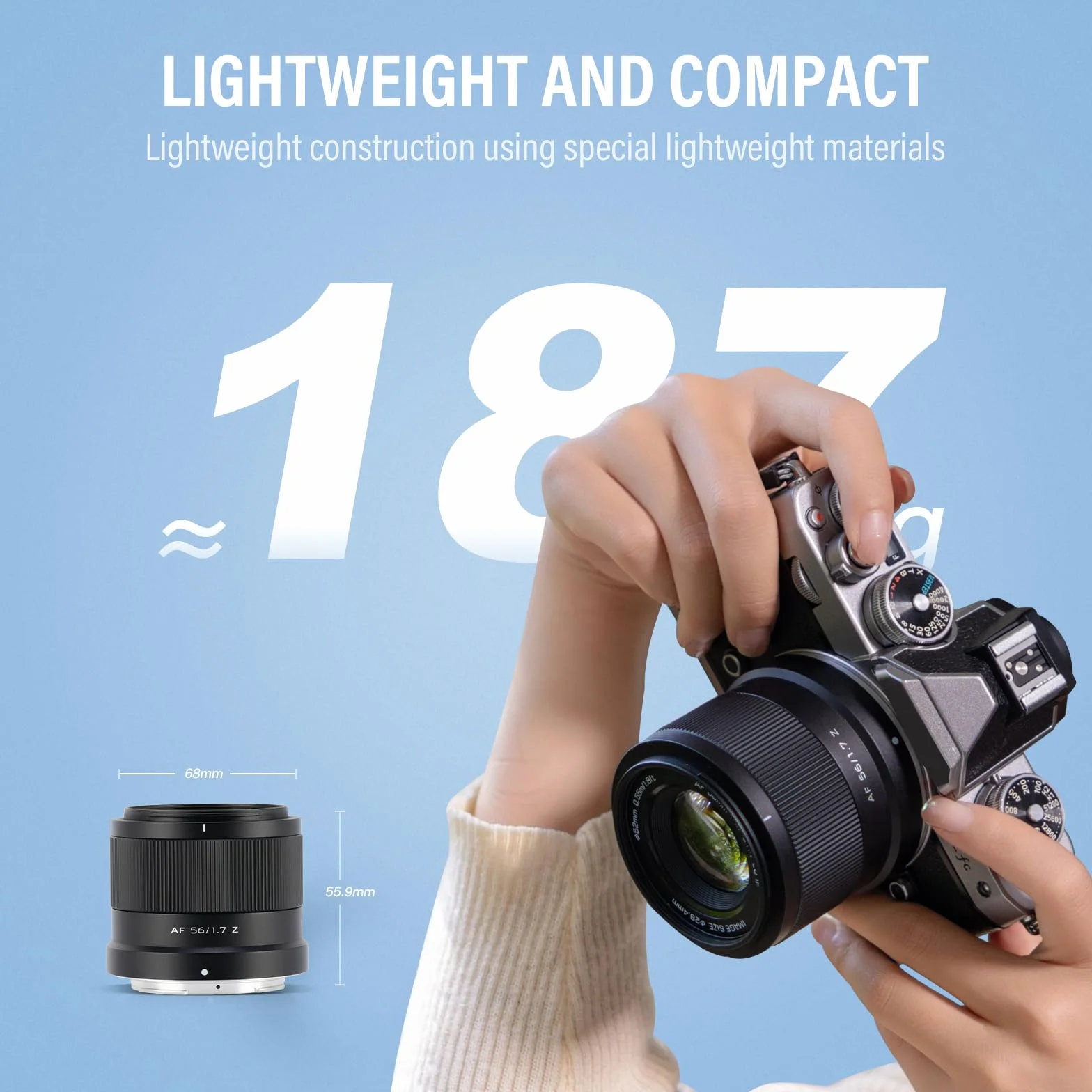 VILTROX 56 mm F1.7 APS-C autofokusowe obiektywy do aparatu Nikon Z Mount, standardowy obiektyw z dużą przysłoną, kompatybilny z Nikon ZFC Z30 Z50 Z5 Z6 Z6II Z7 Z7II Z8 Z9