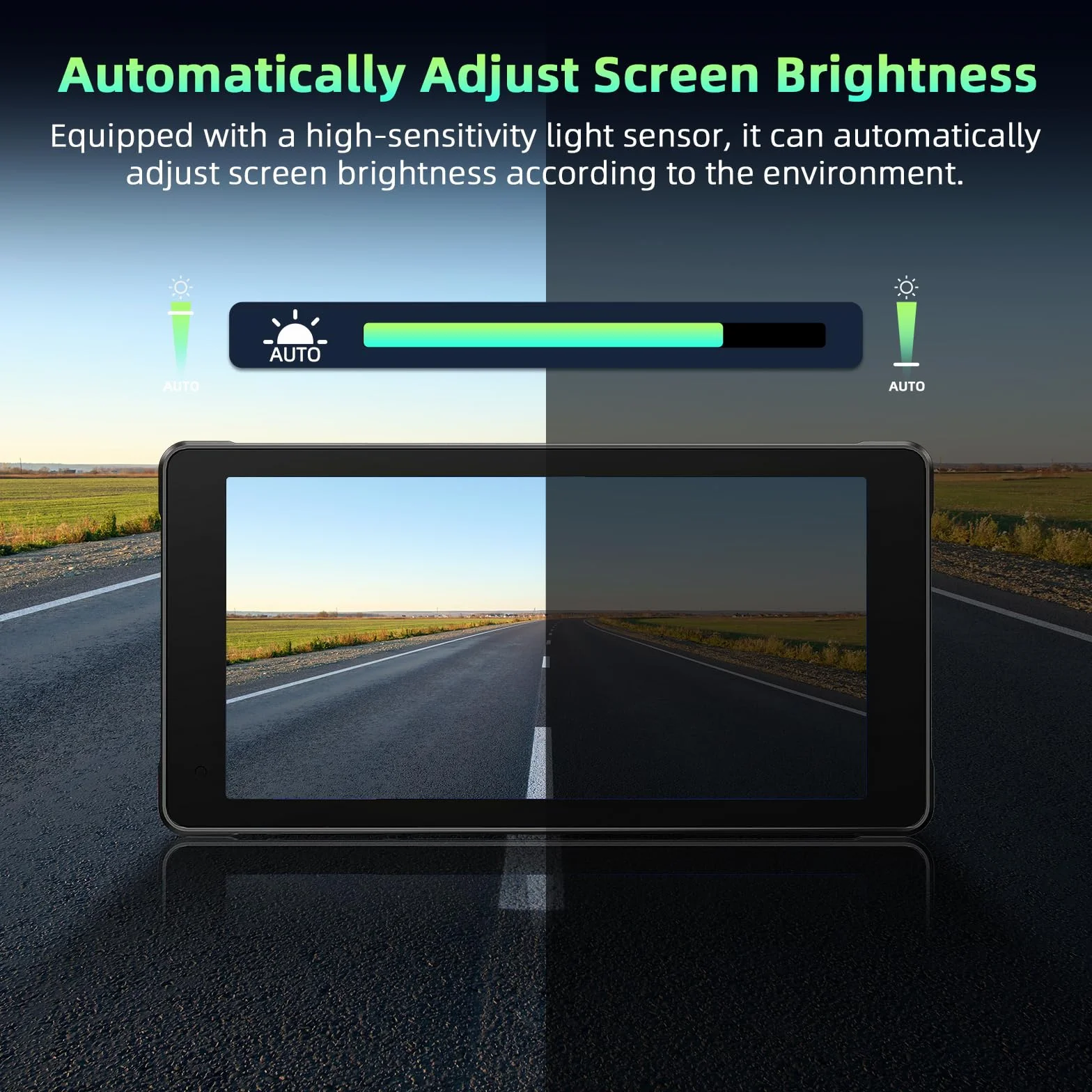 Volam Carplay Motorcycle Android Auto, przenośny wyświetlacz Carplay z kamerą przednią i tylną 2K+1080P dla motocykli, wodoodporny ekran dotykowy 5,5 cala, nawigacja, asystent Siri/G-oogle, aplikacja
