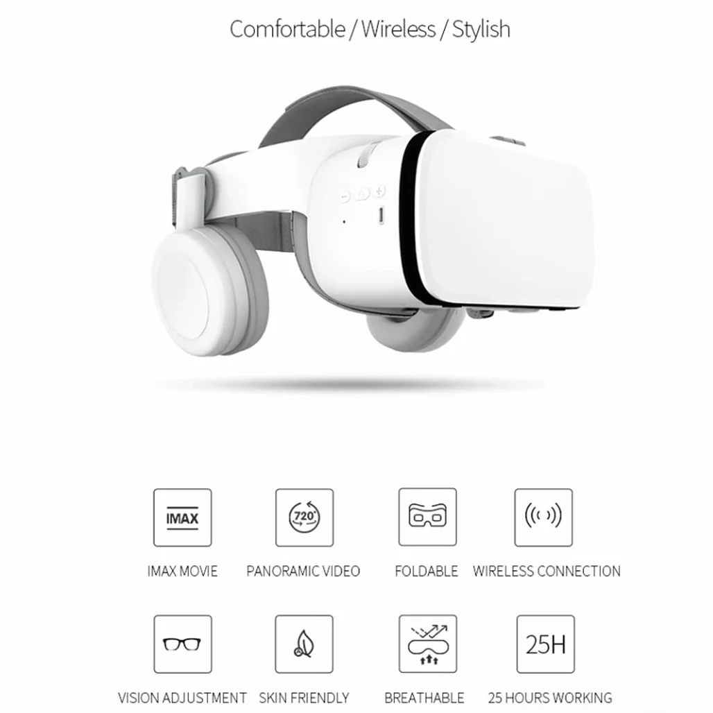 Okulary VR, zestaw słuchawkowy z wirtualnej rzeczywistości, zestawy słuchawkowe VR obsługują Android i IOS, połączenie Bluetooth dla iPhone 13 Pro Max/13 Pro 13/12/11, do Samsung Galaxy S21, Huawei, Xiaomi (Kolor: B, rozmiar: Ios )